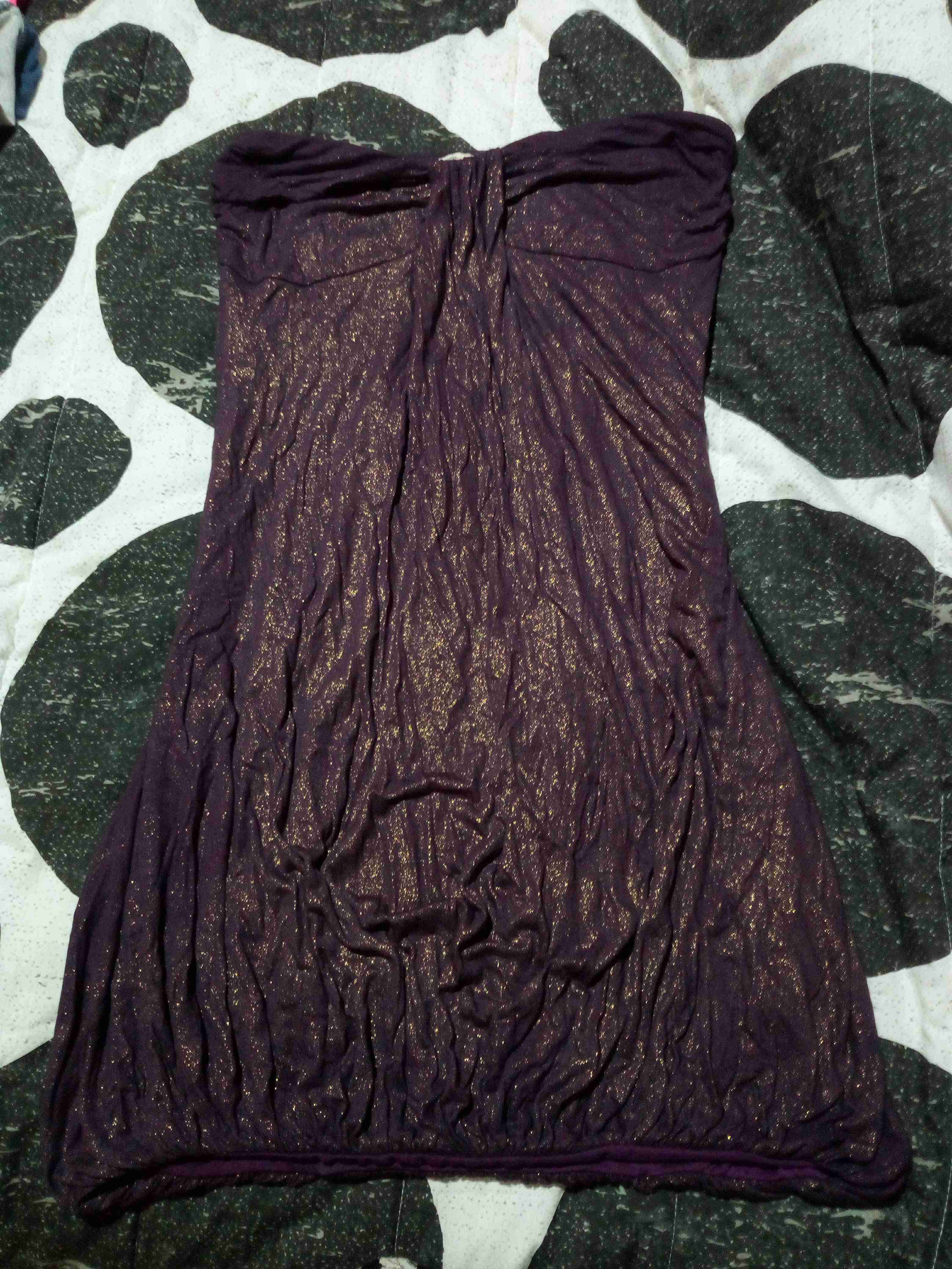 Vestido strapless morado brillante - miniatura 2