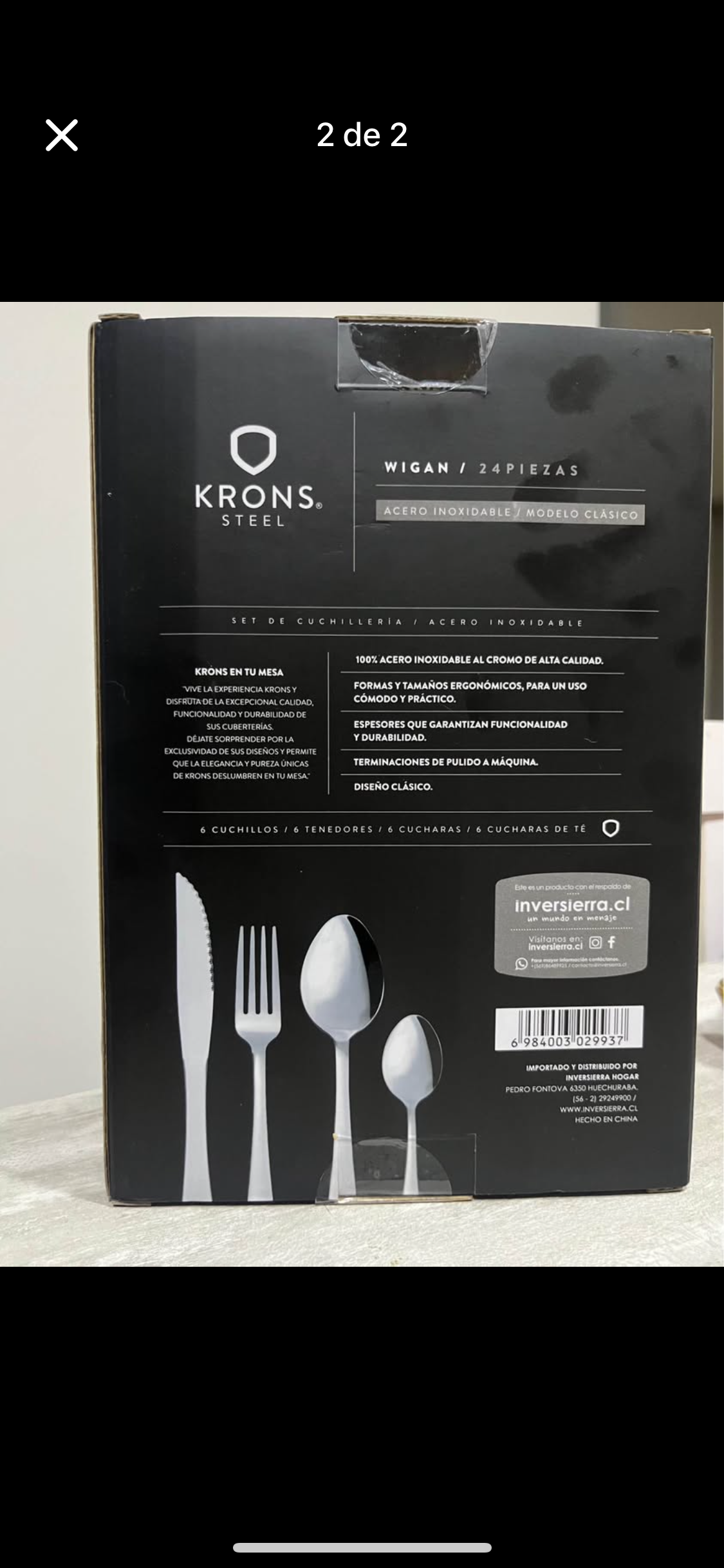 Set de cubiertos acero inoxidable 24 piezas - miniatura 2