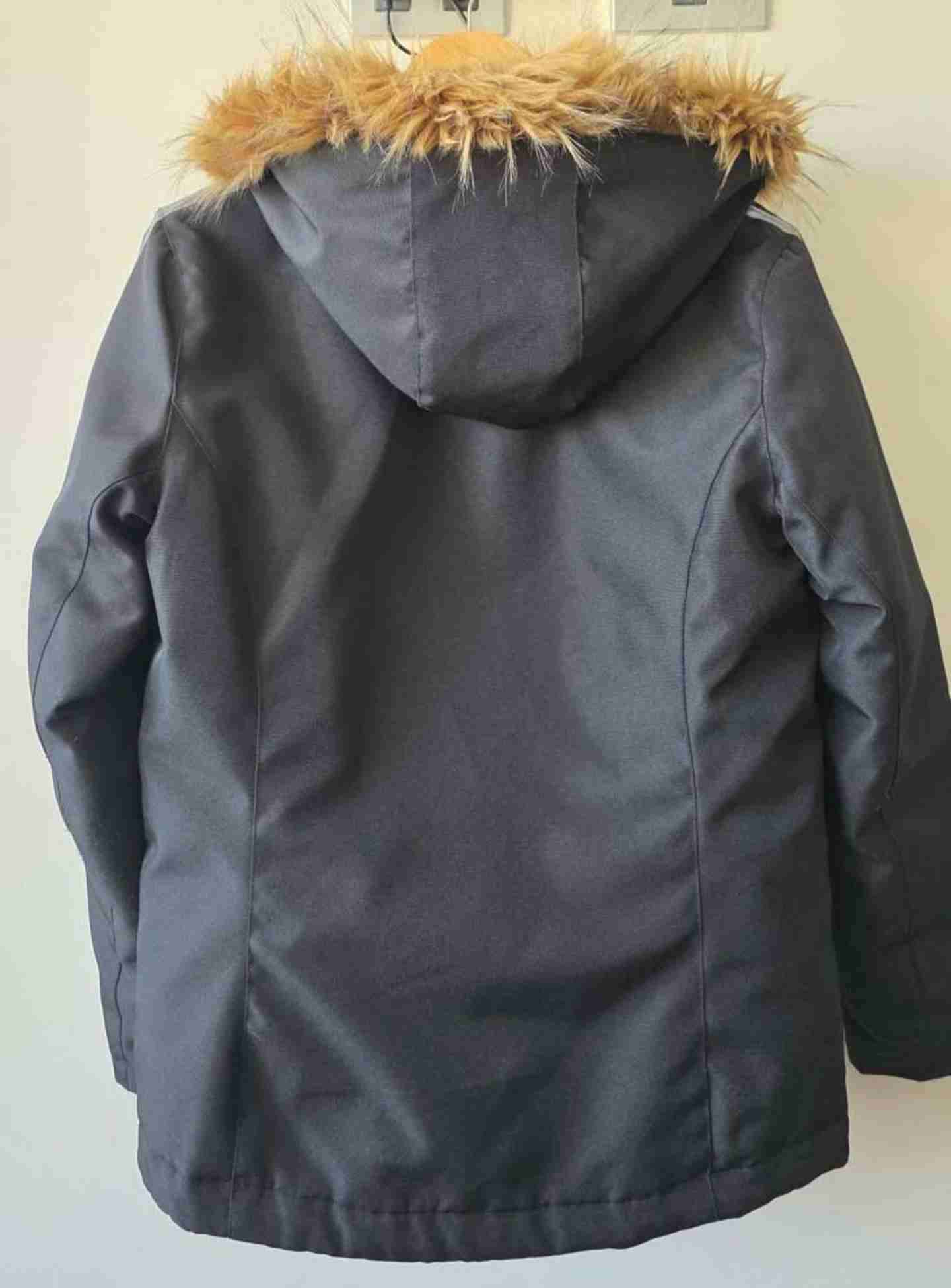 Parka negra con capucha de pelo Caterpillar - 3