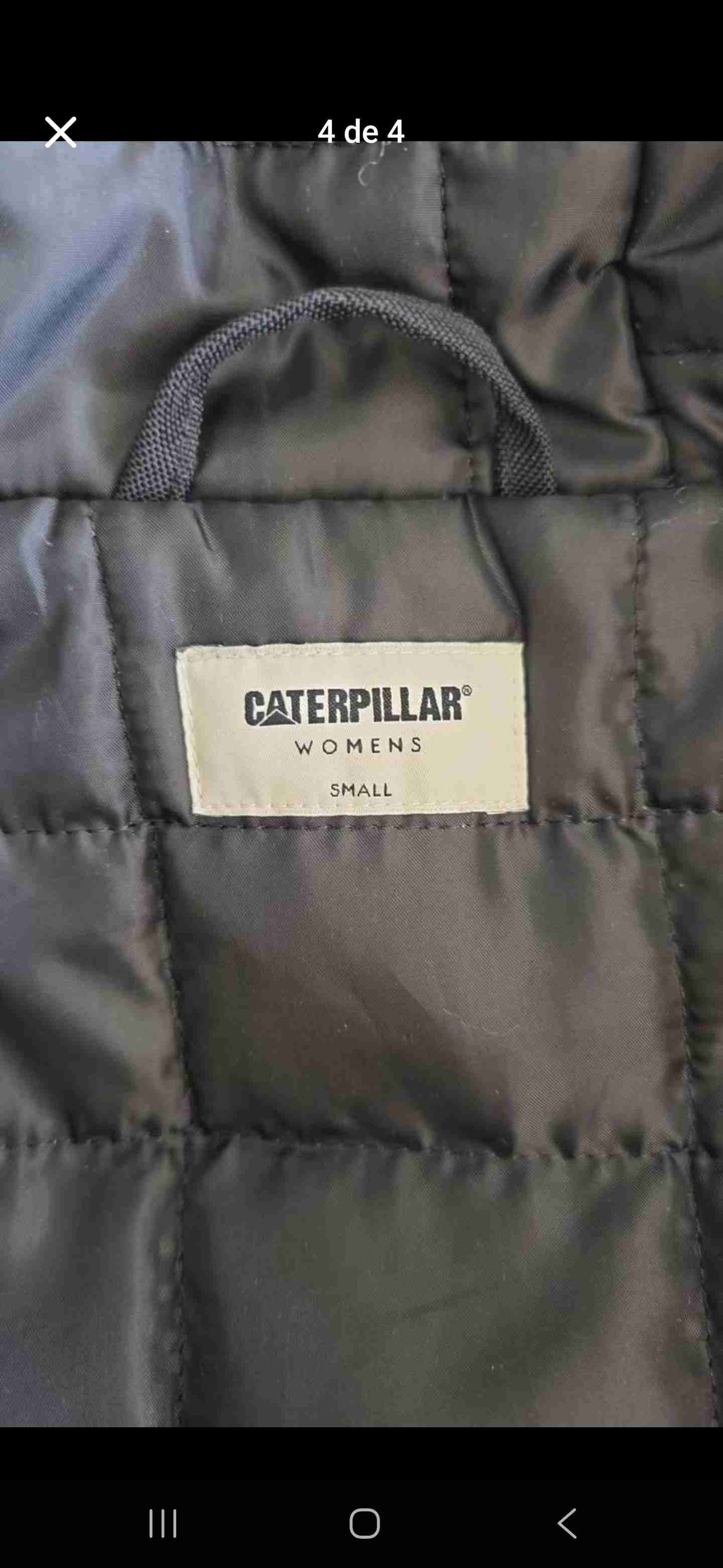Parka negra con capucha de pelo Caterpillar - 4