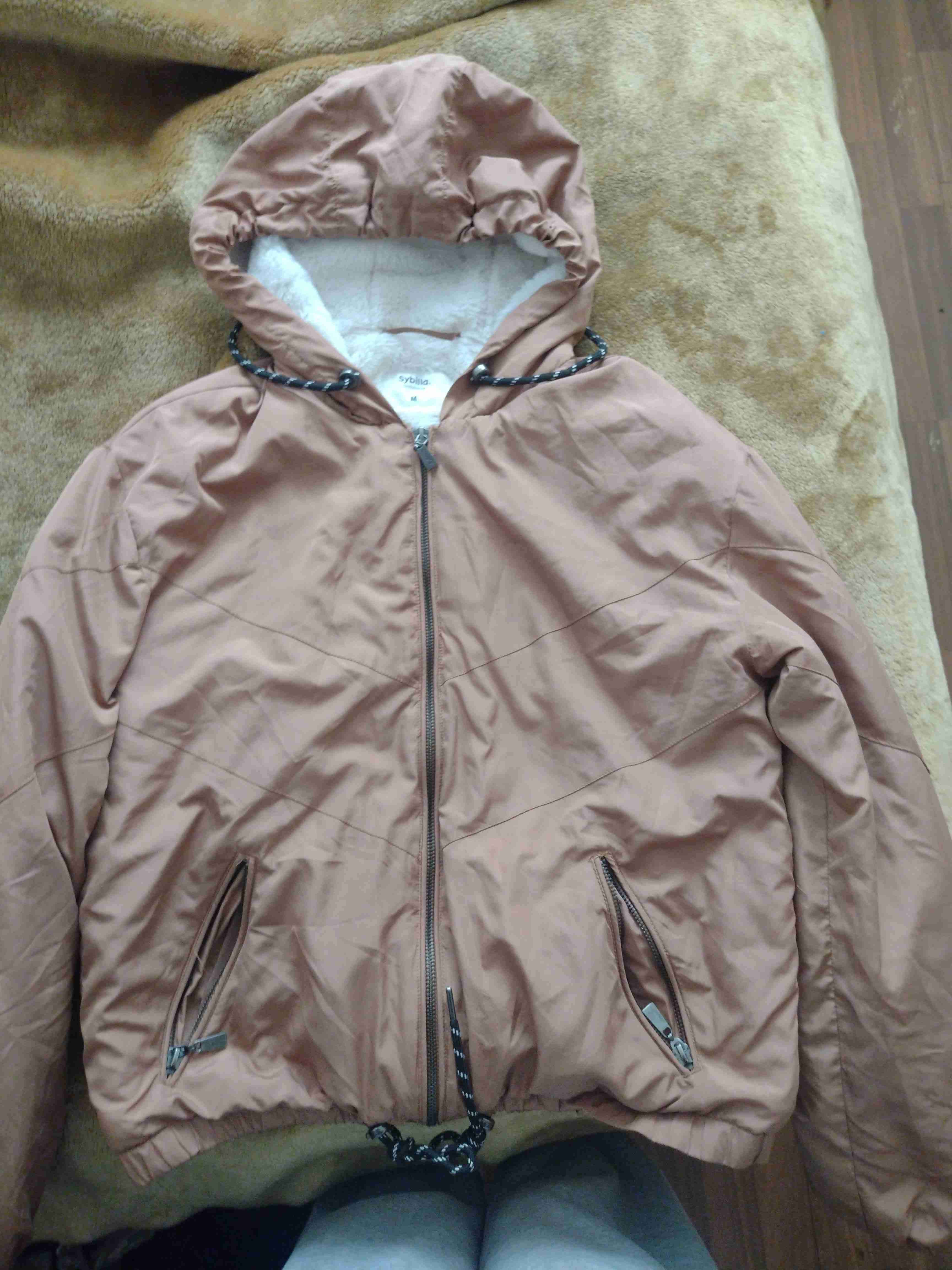 Abrigo cafe con capucha Sybilla - 2