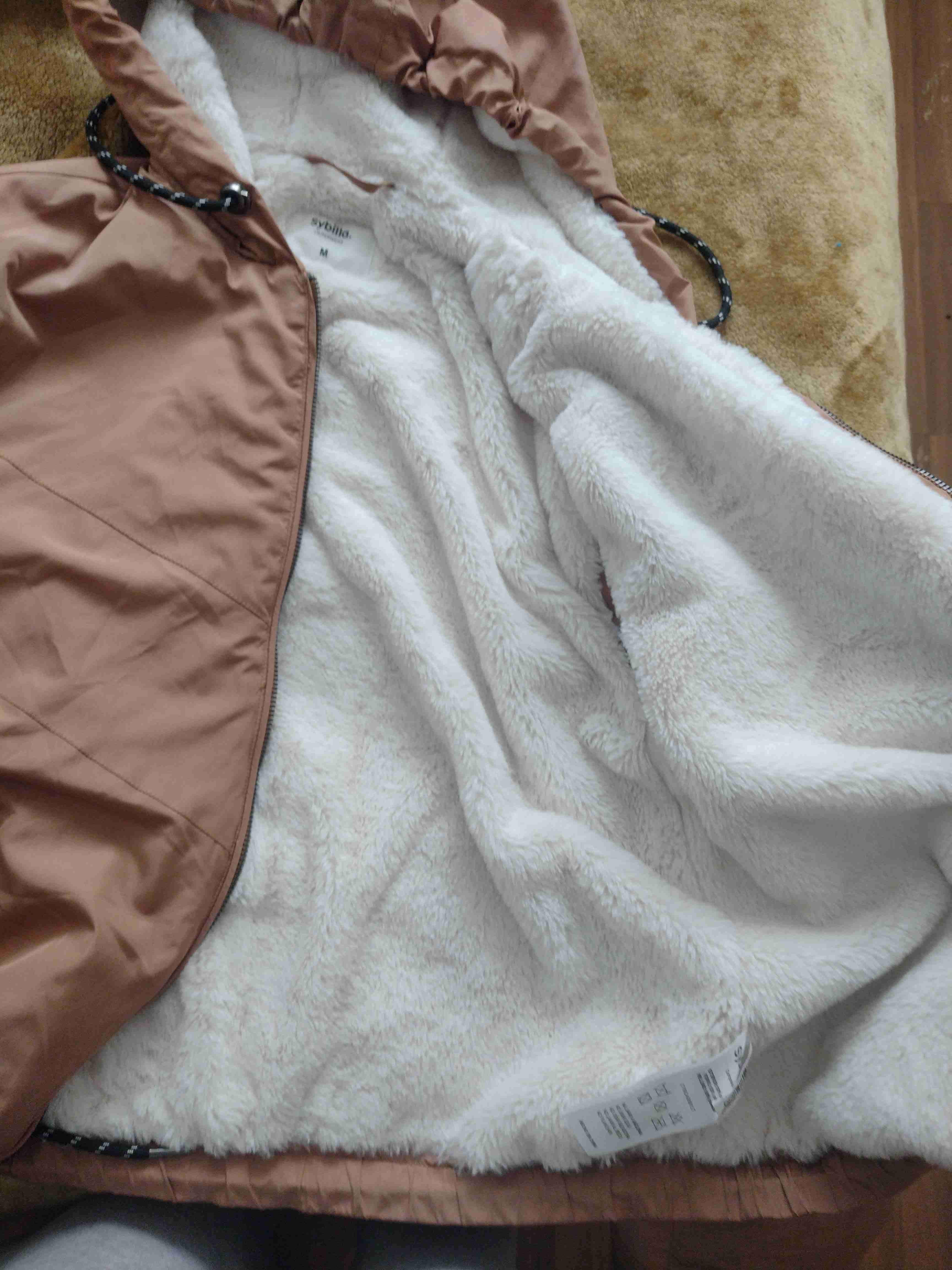 Abrigo cafe con capucha Sybilla - 3