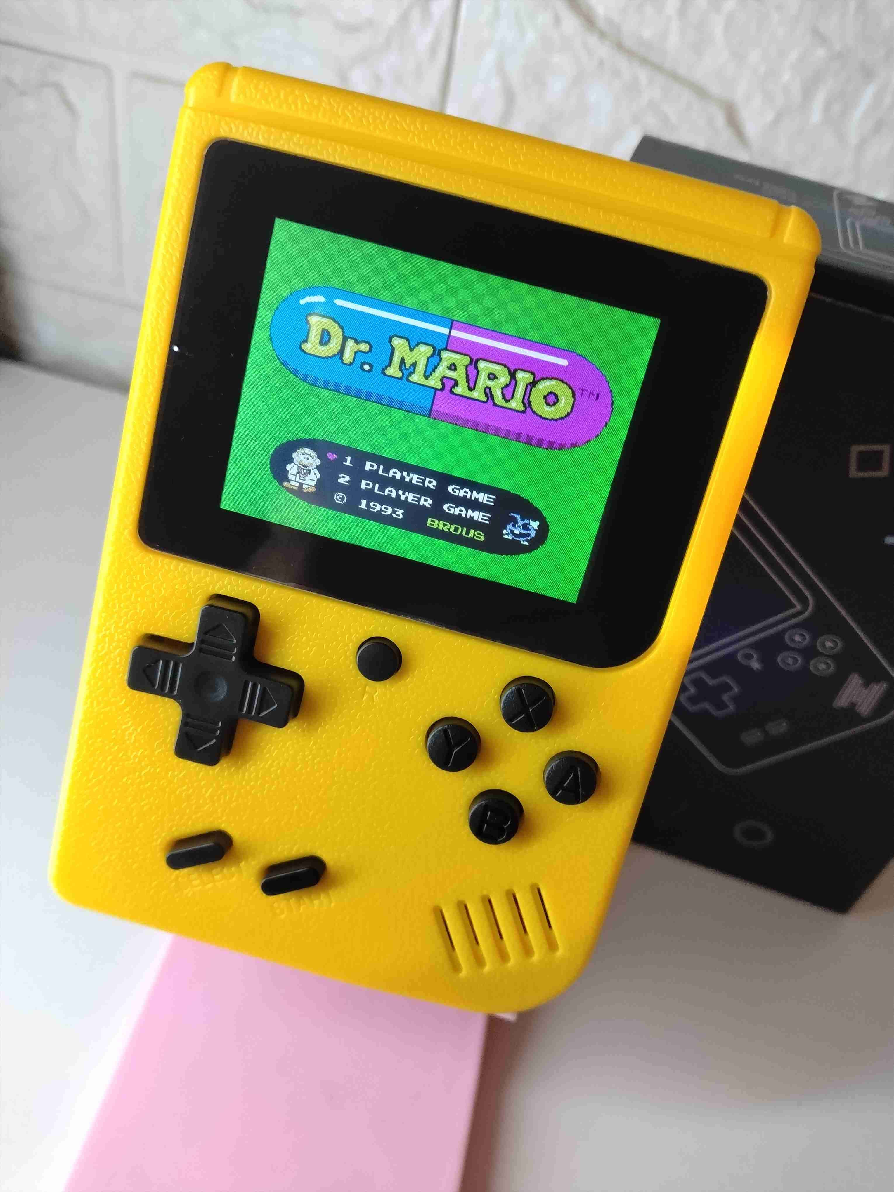 Consola portátil amarilla retro 8 bits 400 juegos - 2