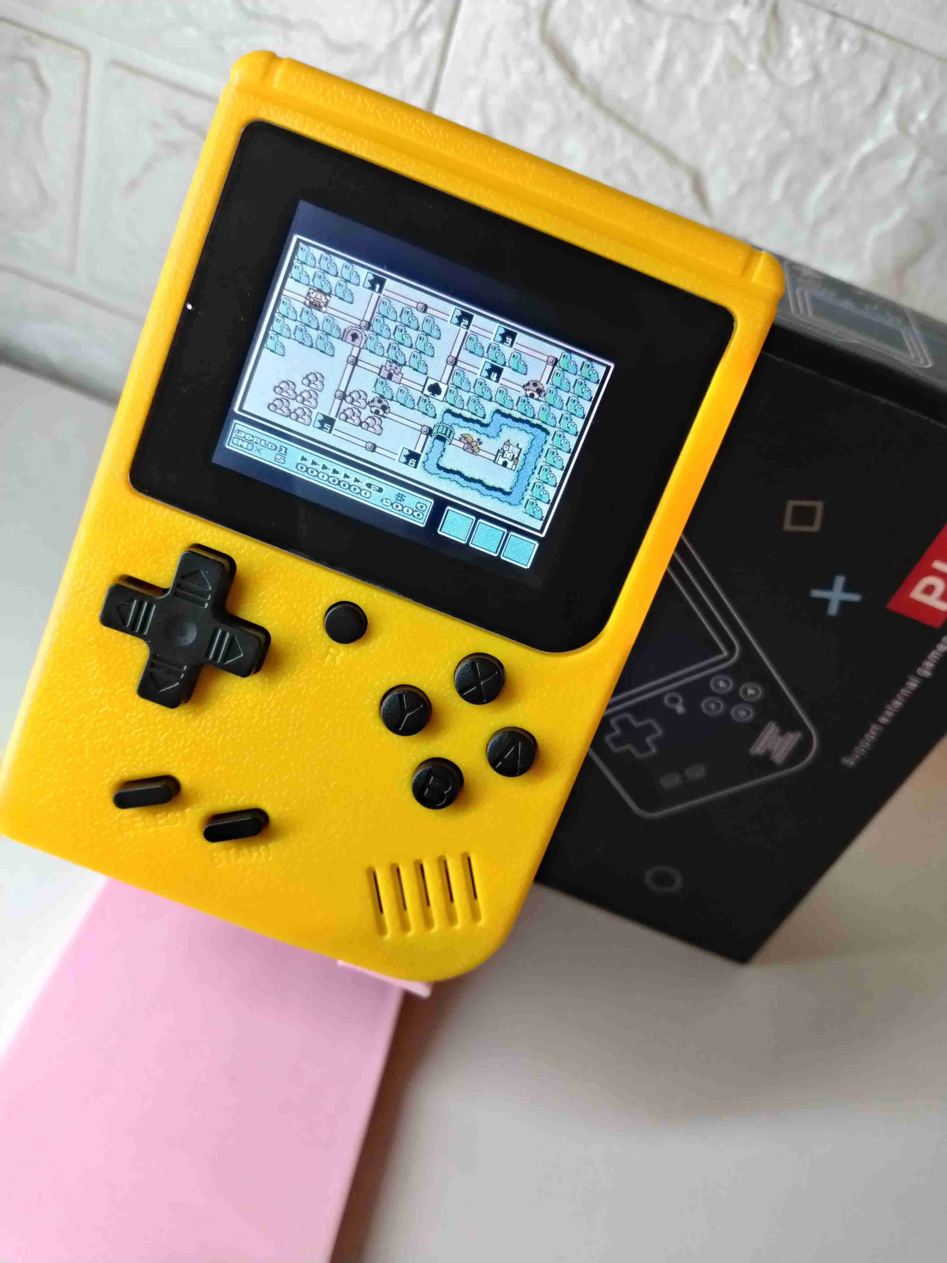 Consola portátil amarilla retro 8 bits 400 juegos - 4