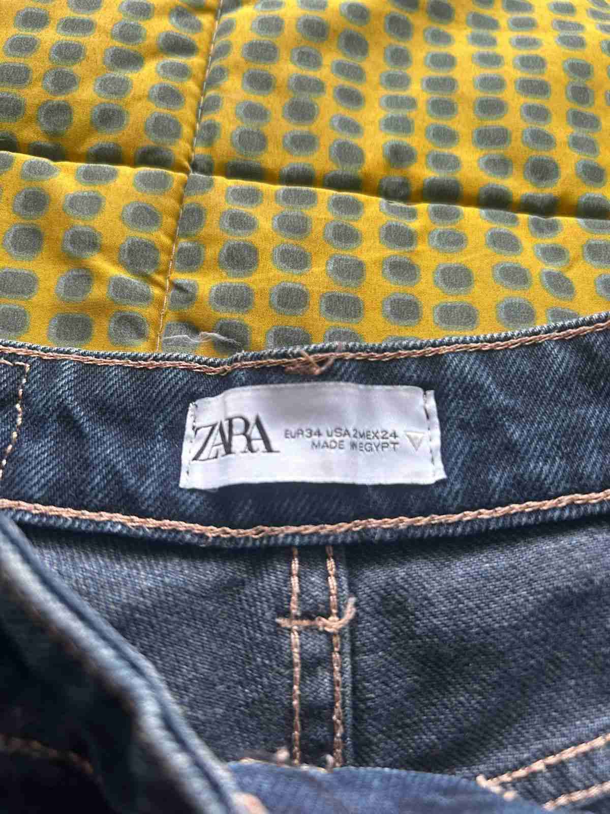 Jeans azul con flecos - 3