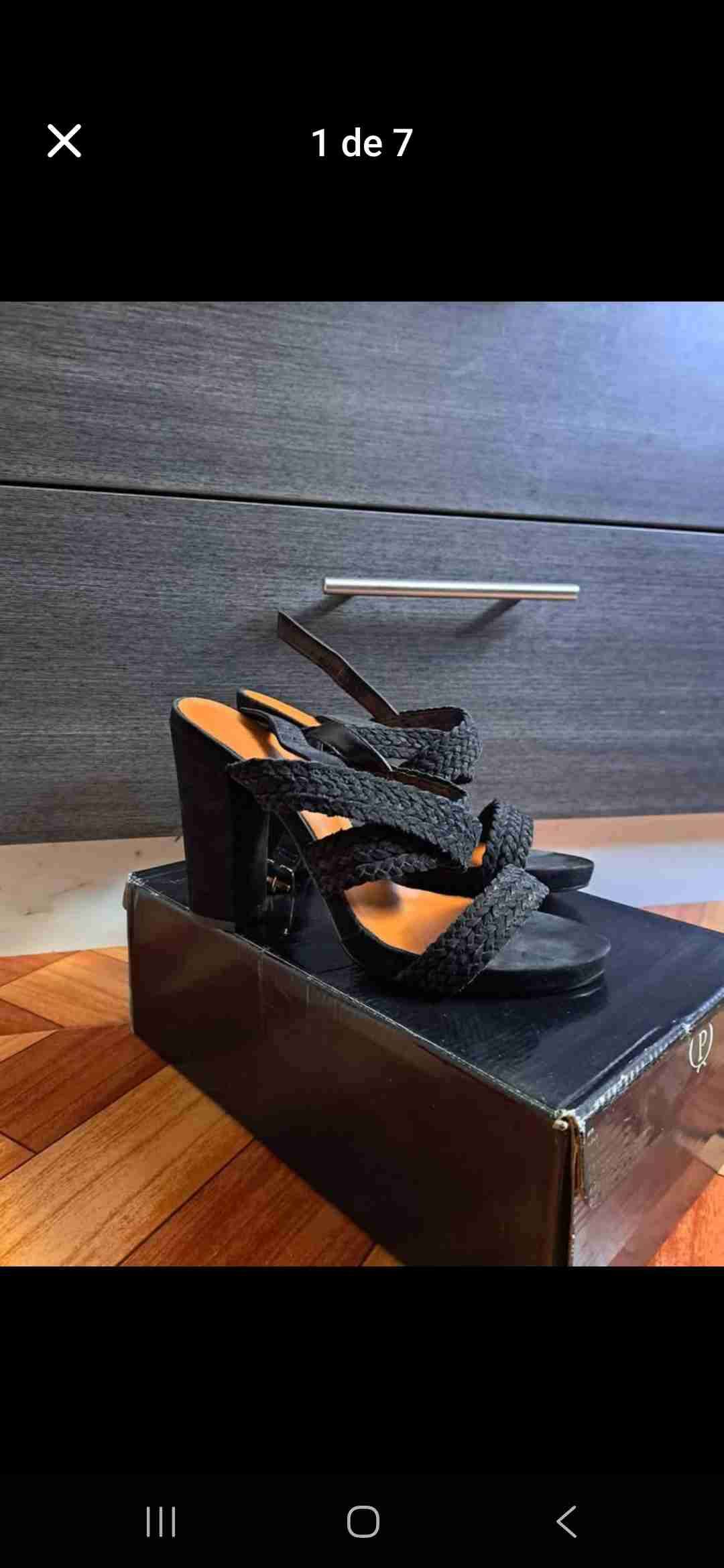 Tacones abiertos negros - miniatura 6