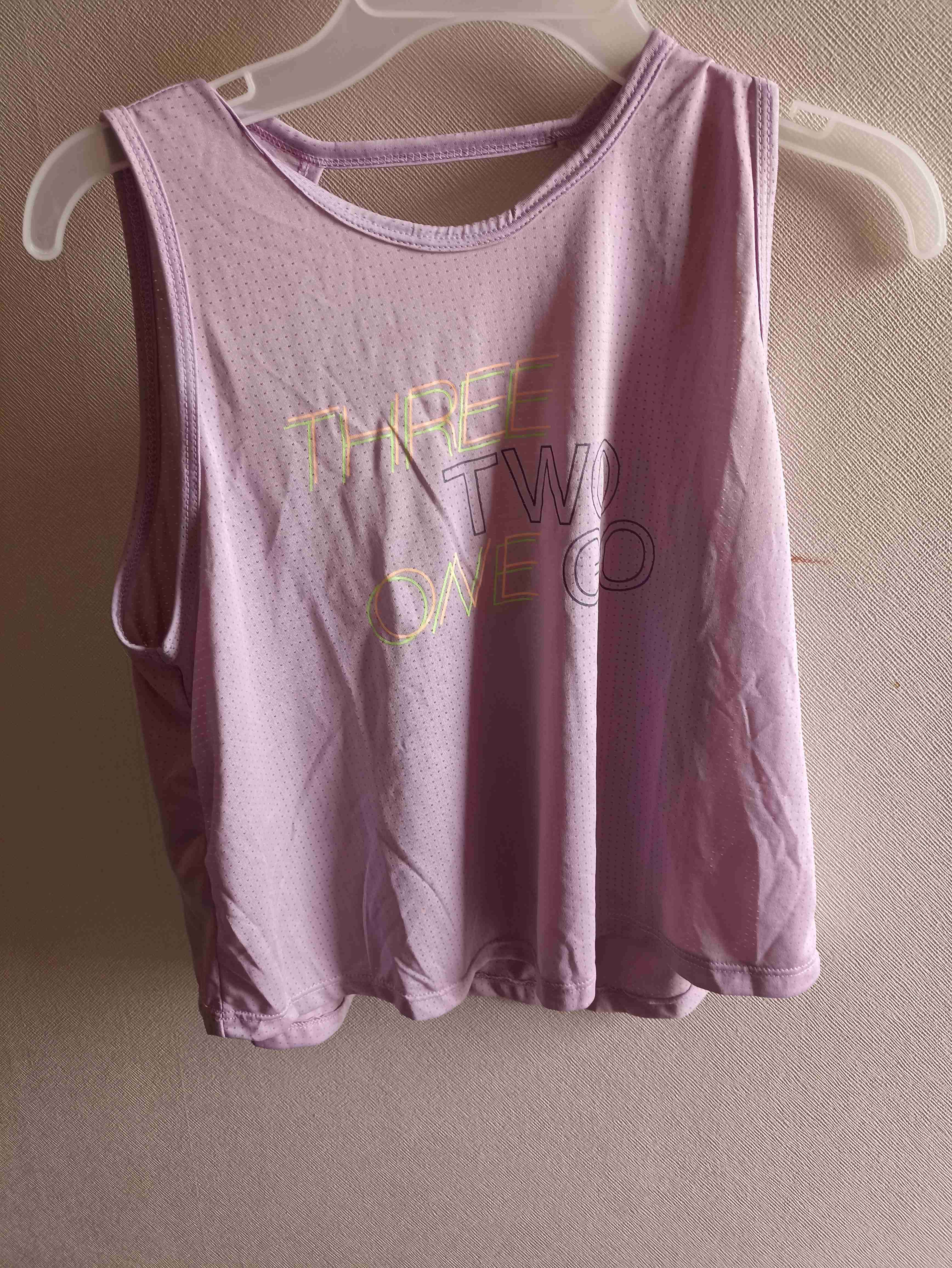 Polera deportiva lila sin mangas - 2