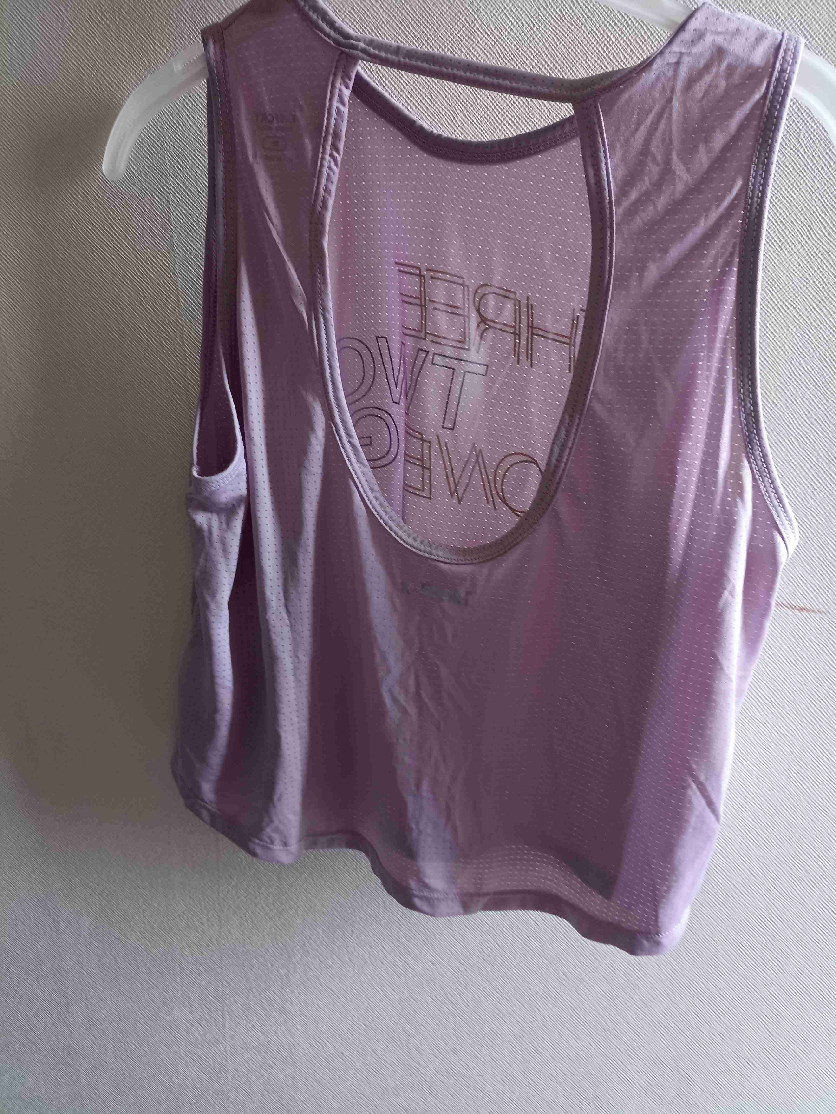 Polera deportiva lila sin mangas - 3