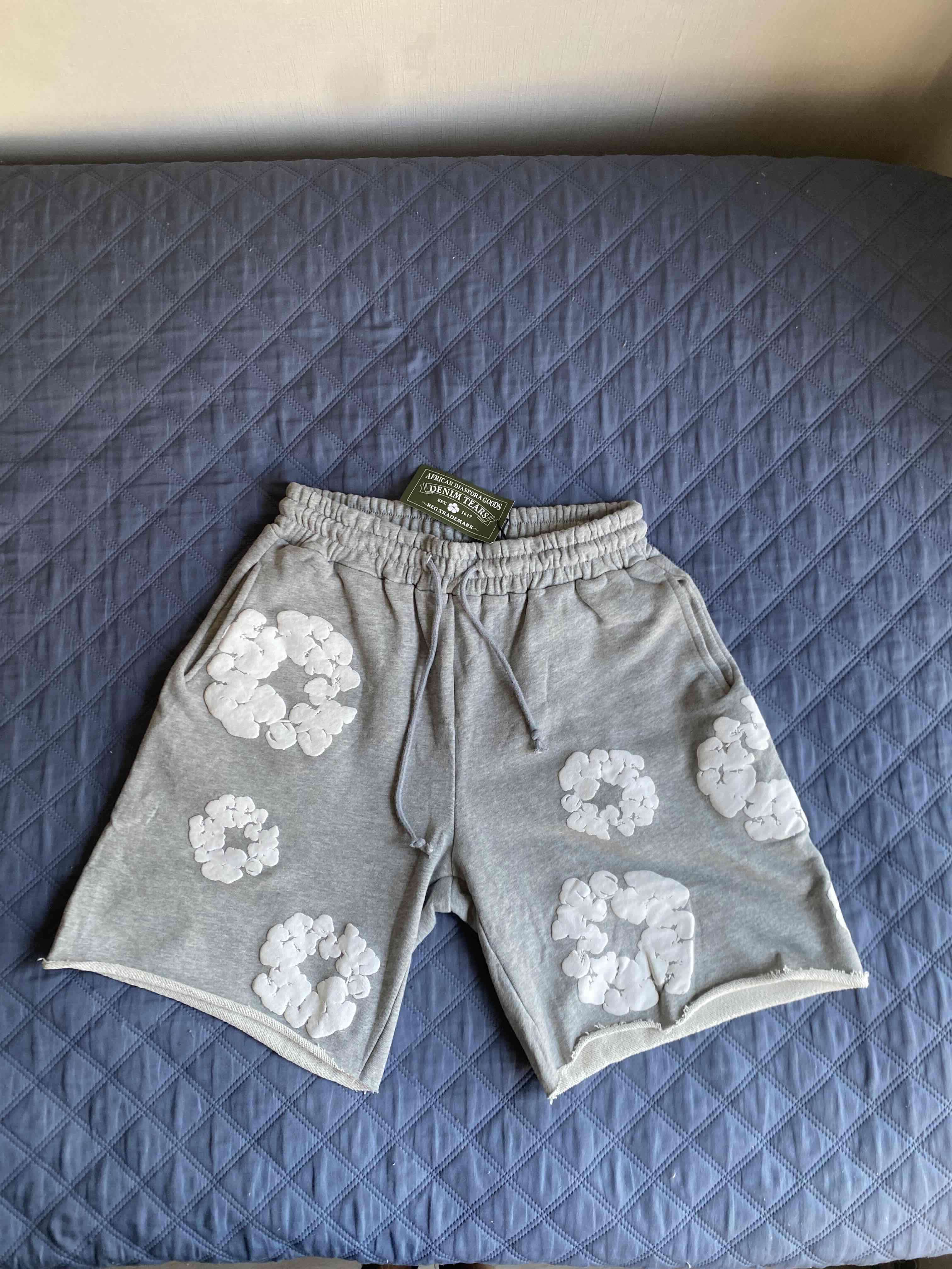 Shorts denim tears grises - 1