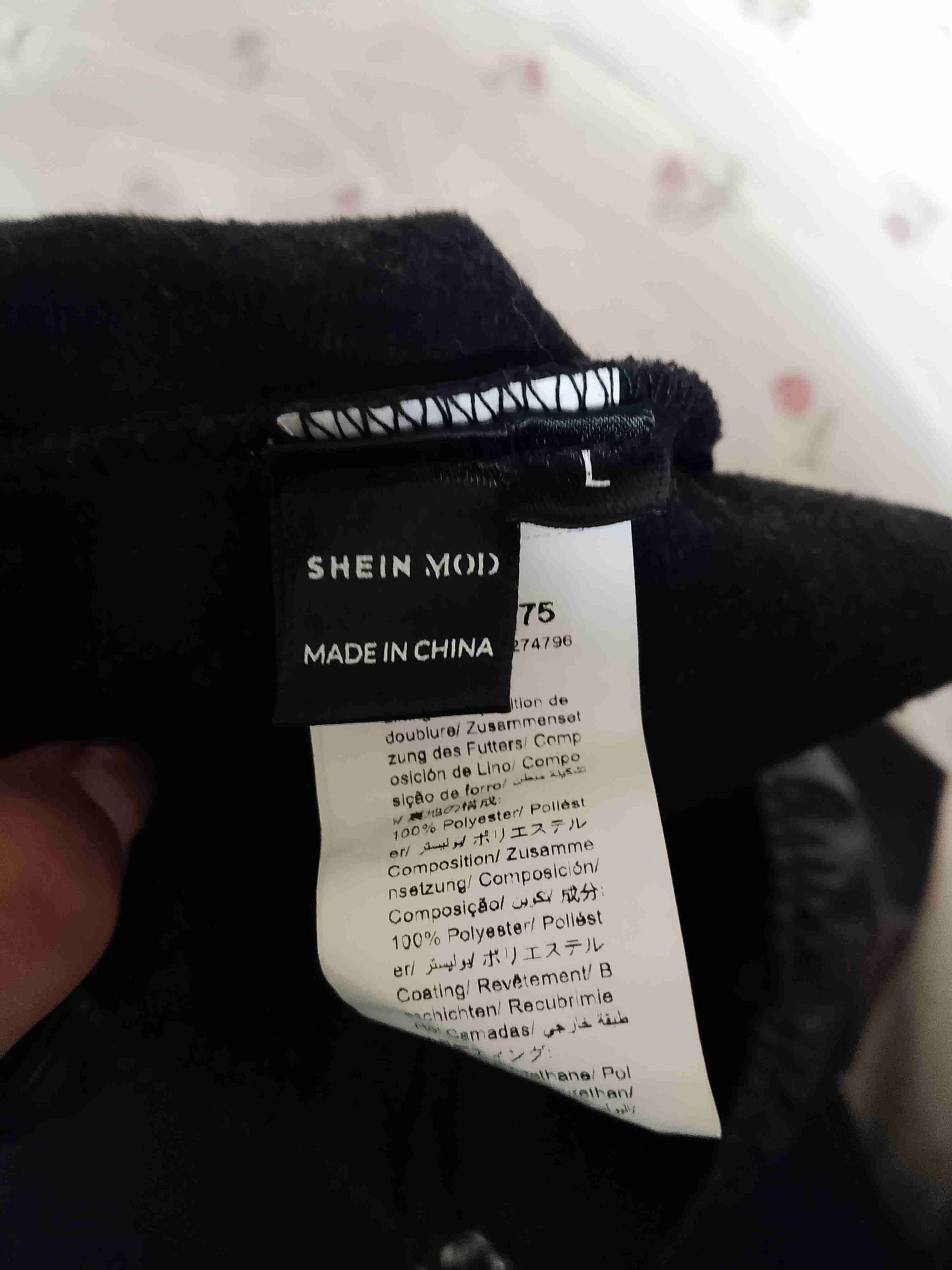 Top femenino negro cuero sintético - miniatura 4