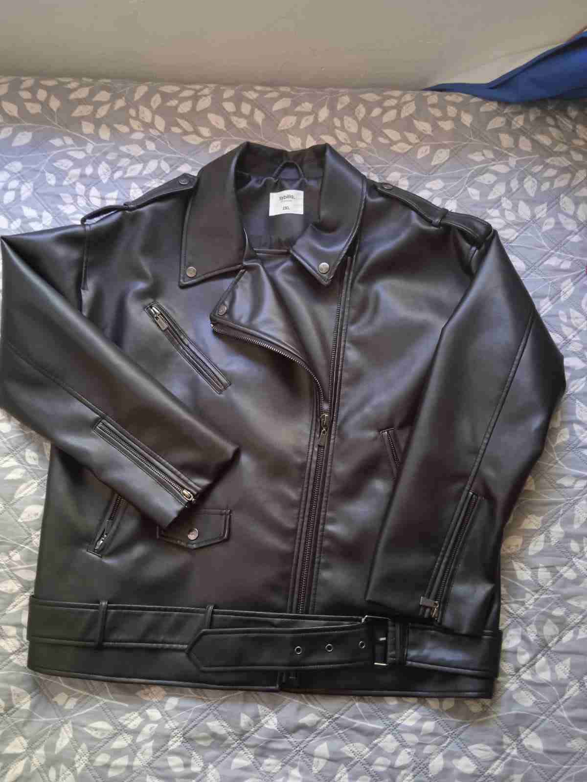 Chaqueta negra tipo biker Sybilla – Talla 2XL - miniatura 1