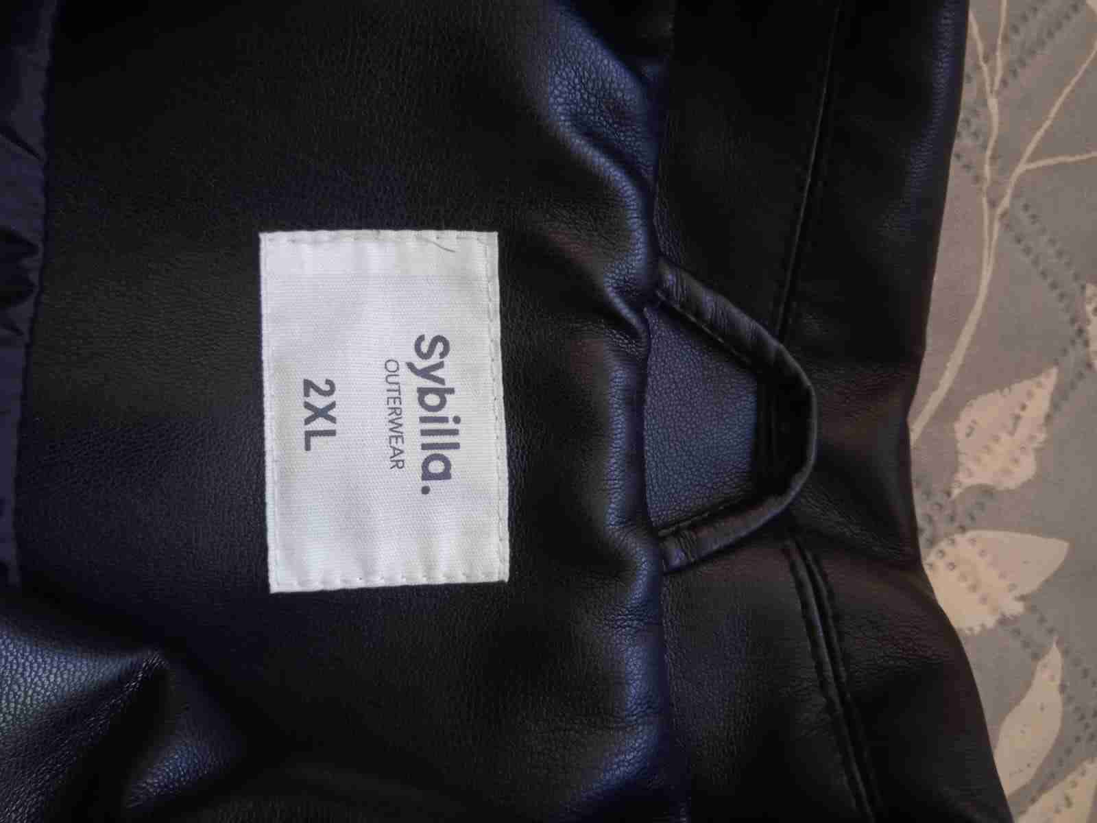 Chaqueta negra tipo biker Sybilla – Talla 2XL - miniatura 2