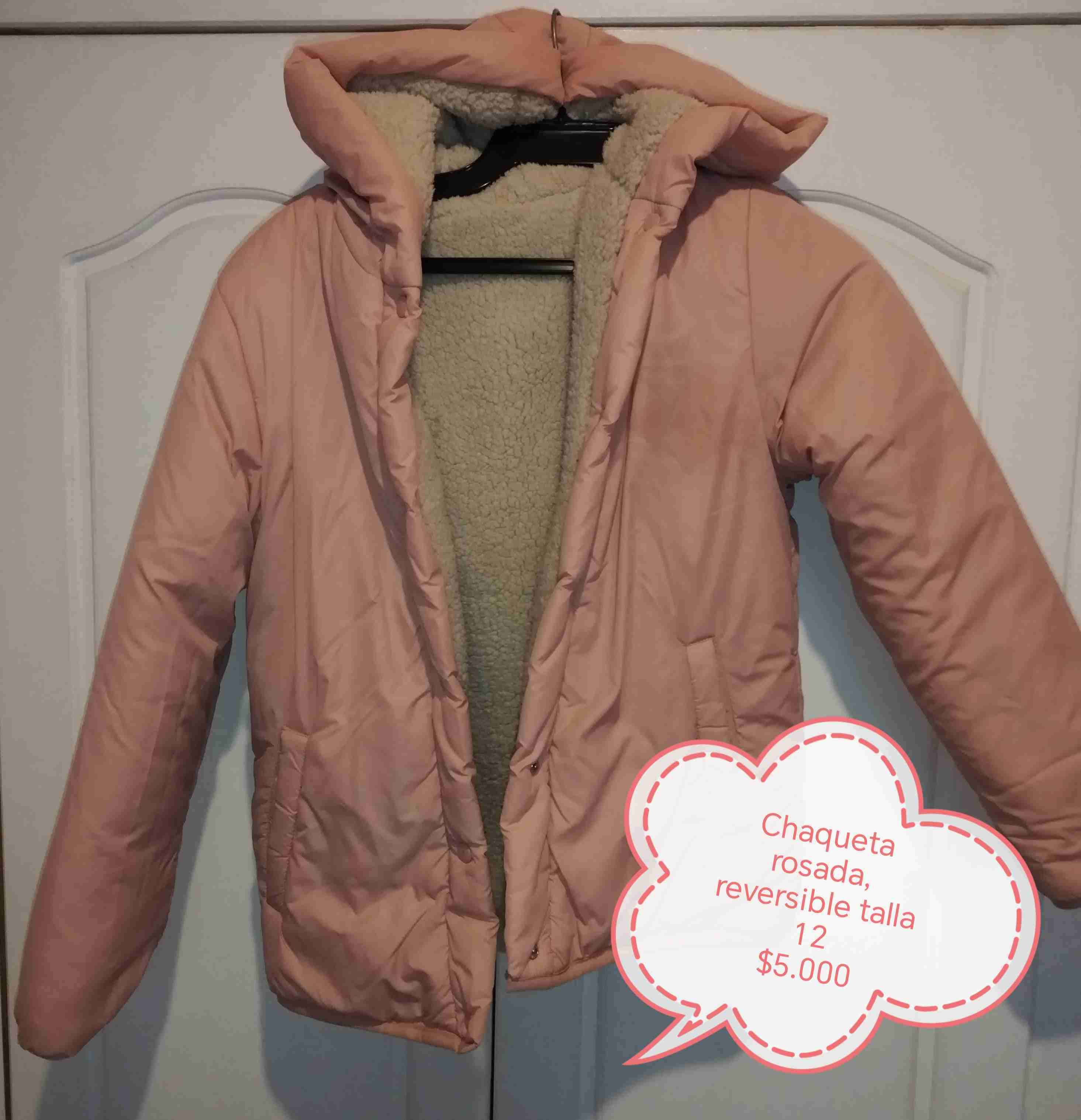 Chaqueta rosada reversible - miniatura 1