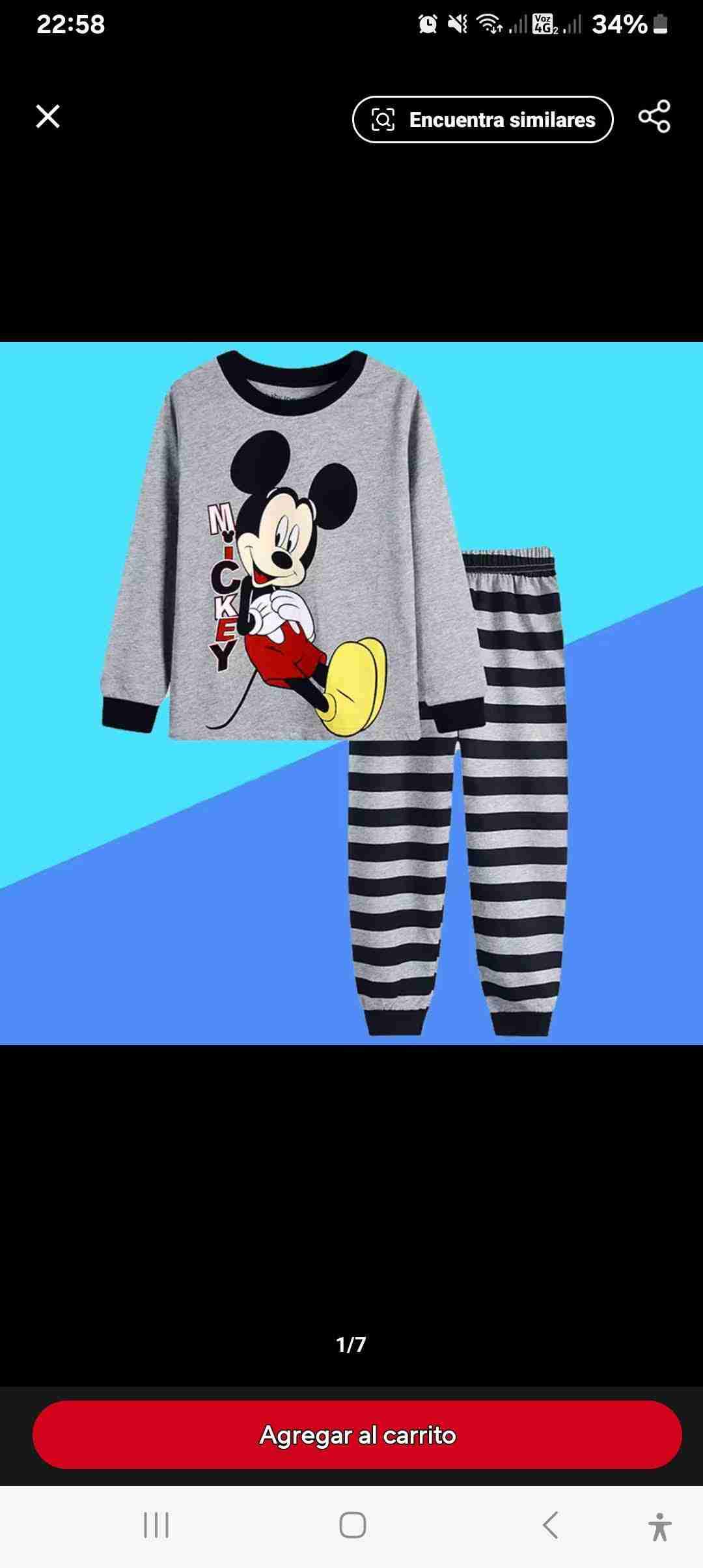 pijama de niño mickey mouse - miniatura 1
