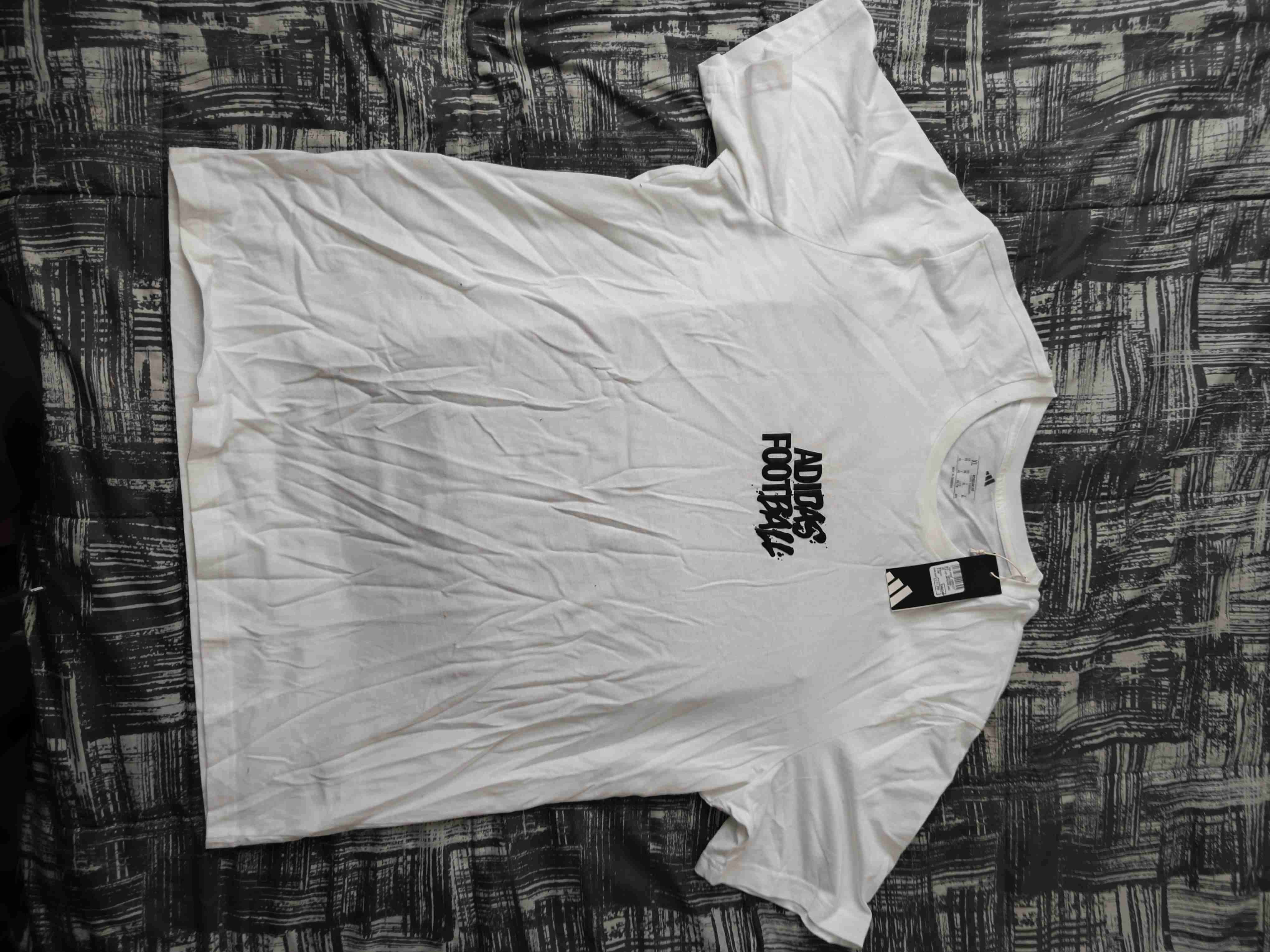Polera blanca Adidas Football XL - miniatura 1