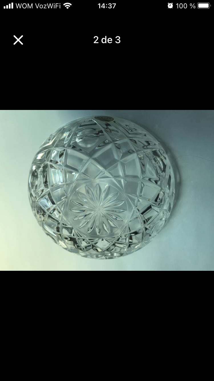 Cenicero de cristal tallado italiano RCR - miniatura 2