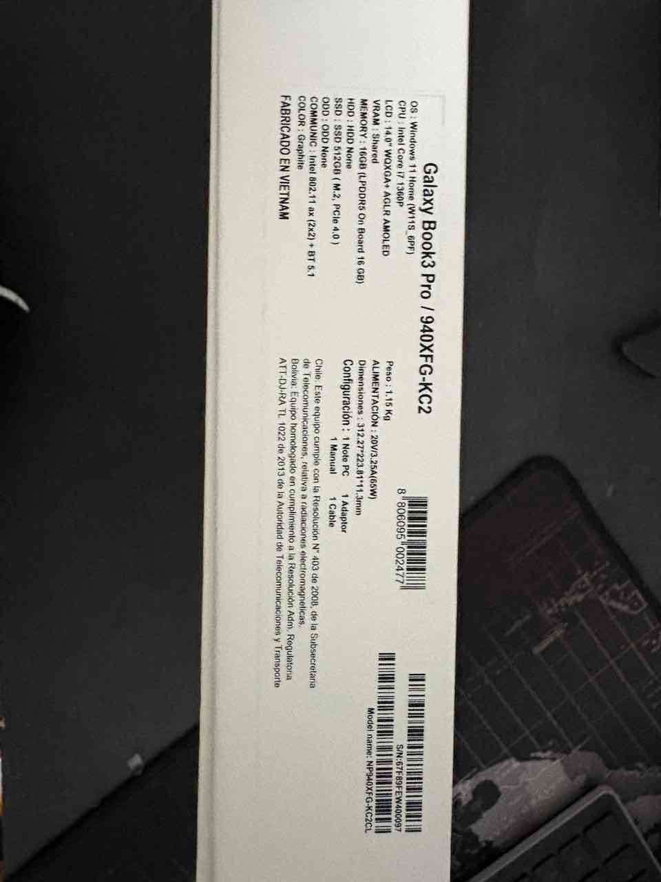 Notebook i7 galaxy Book 3 pro - 3