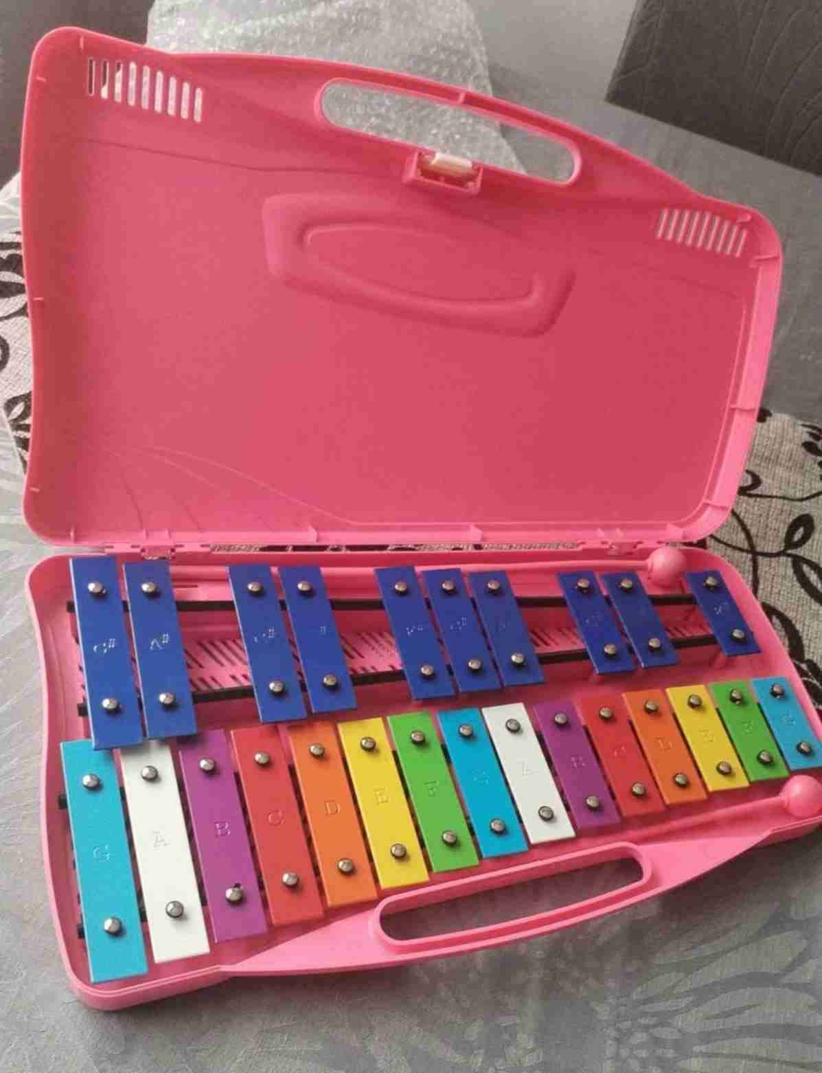 Metalófono colorido en estuche - 4