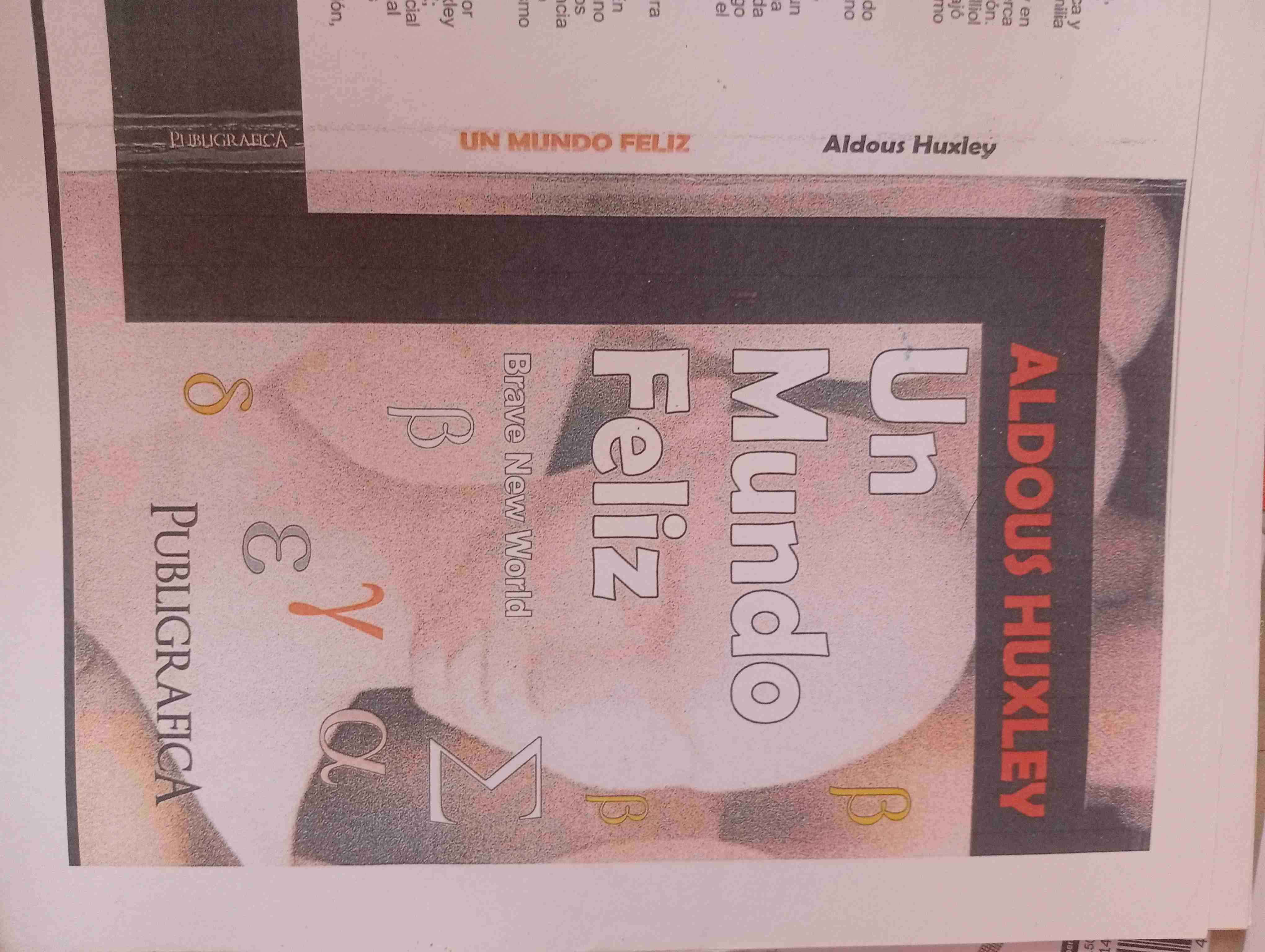 Libro Un Mundo Feliz Aldous Huxley