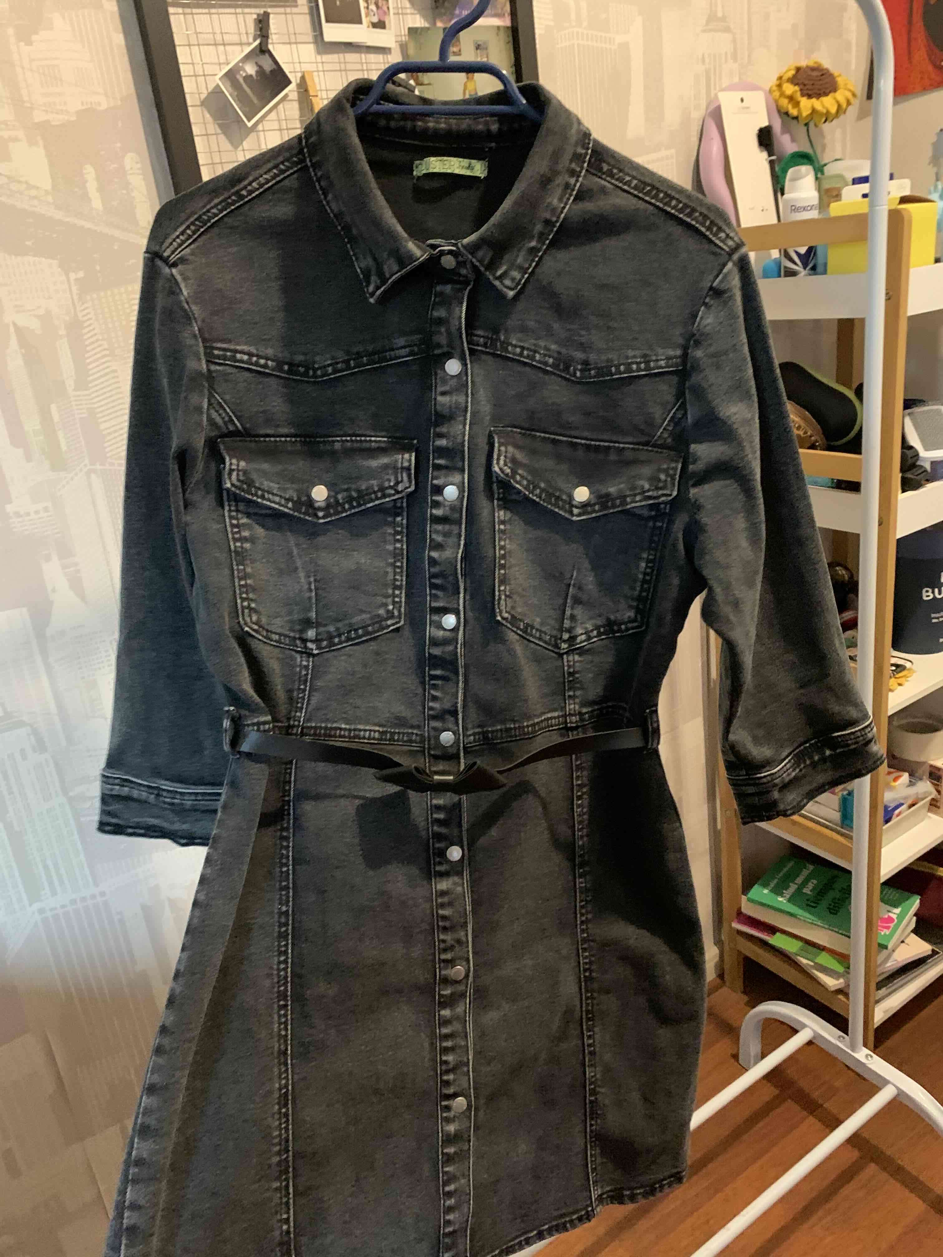 Vestido de mezclilla negro - miniatura 2