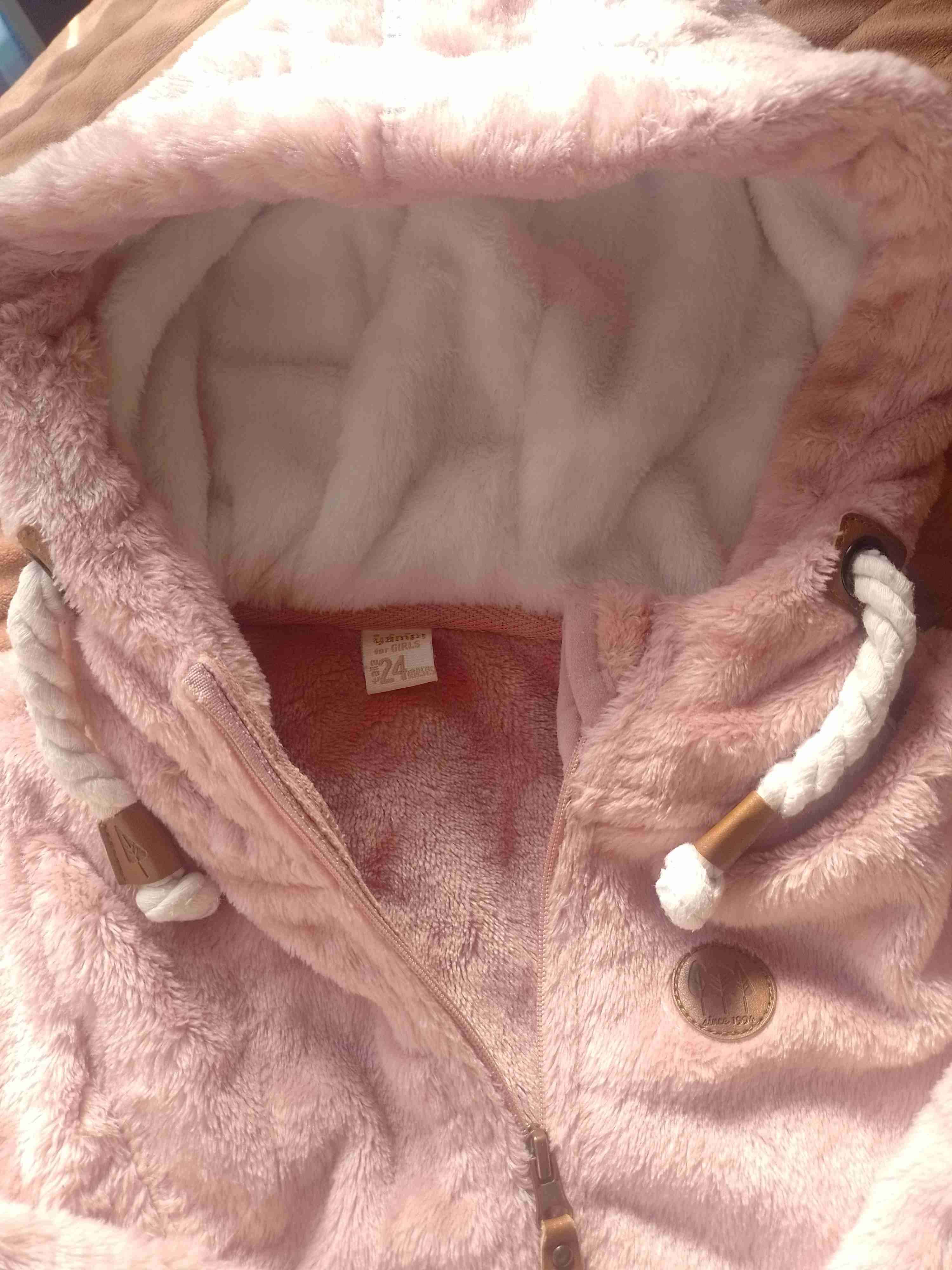 Chaqueta polar rosada para niña - miniatura 1