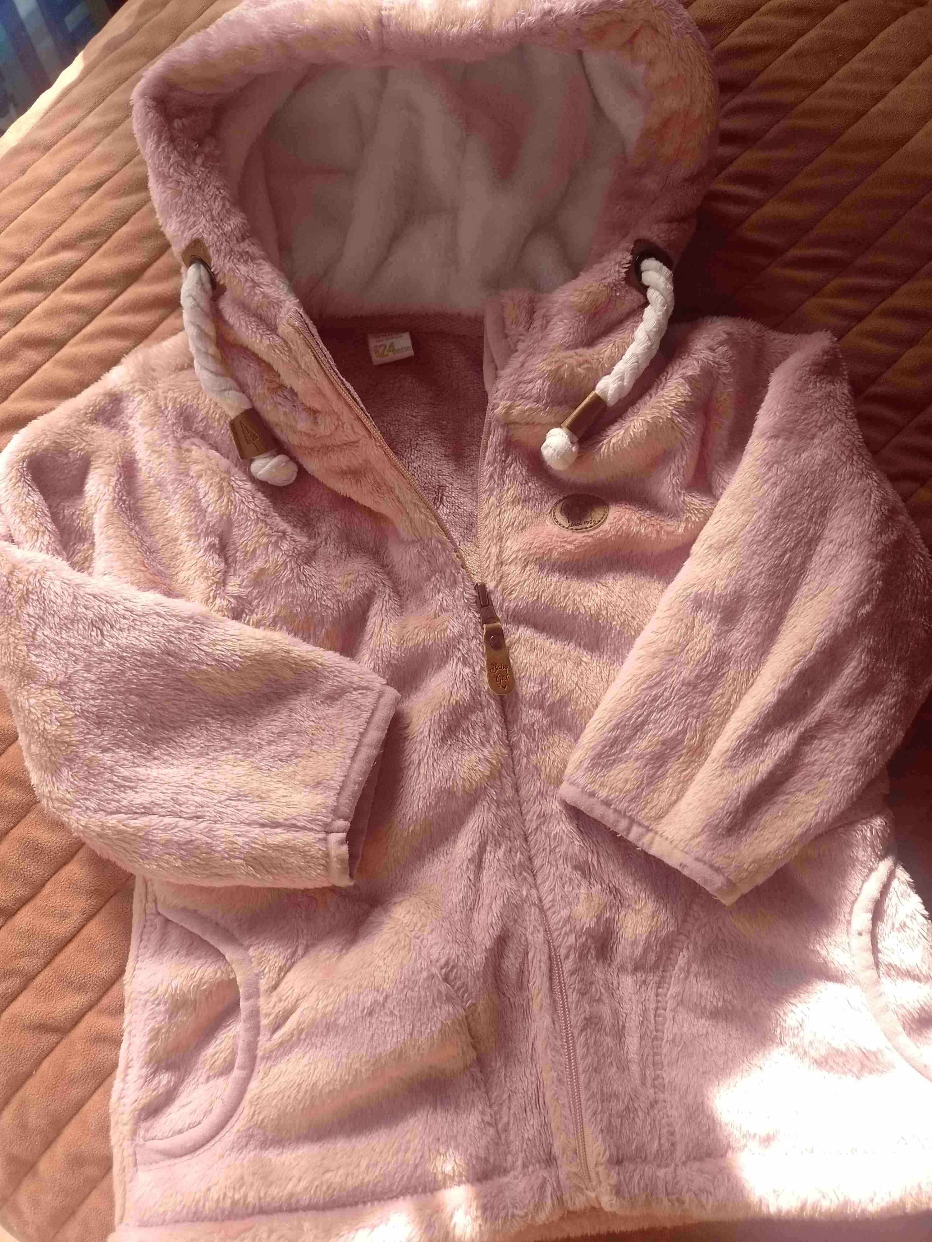 Chaqueta polar rosada para niña - miniatura 2