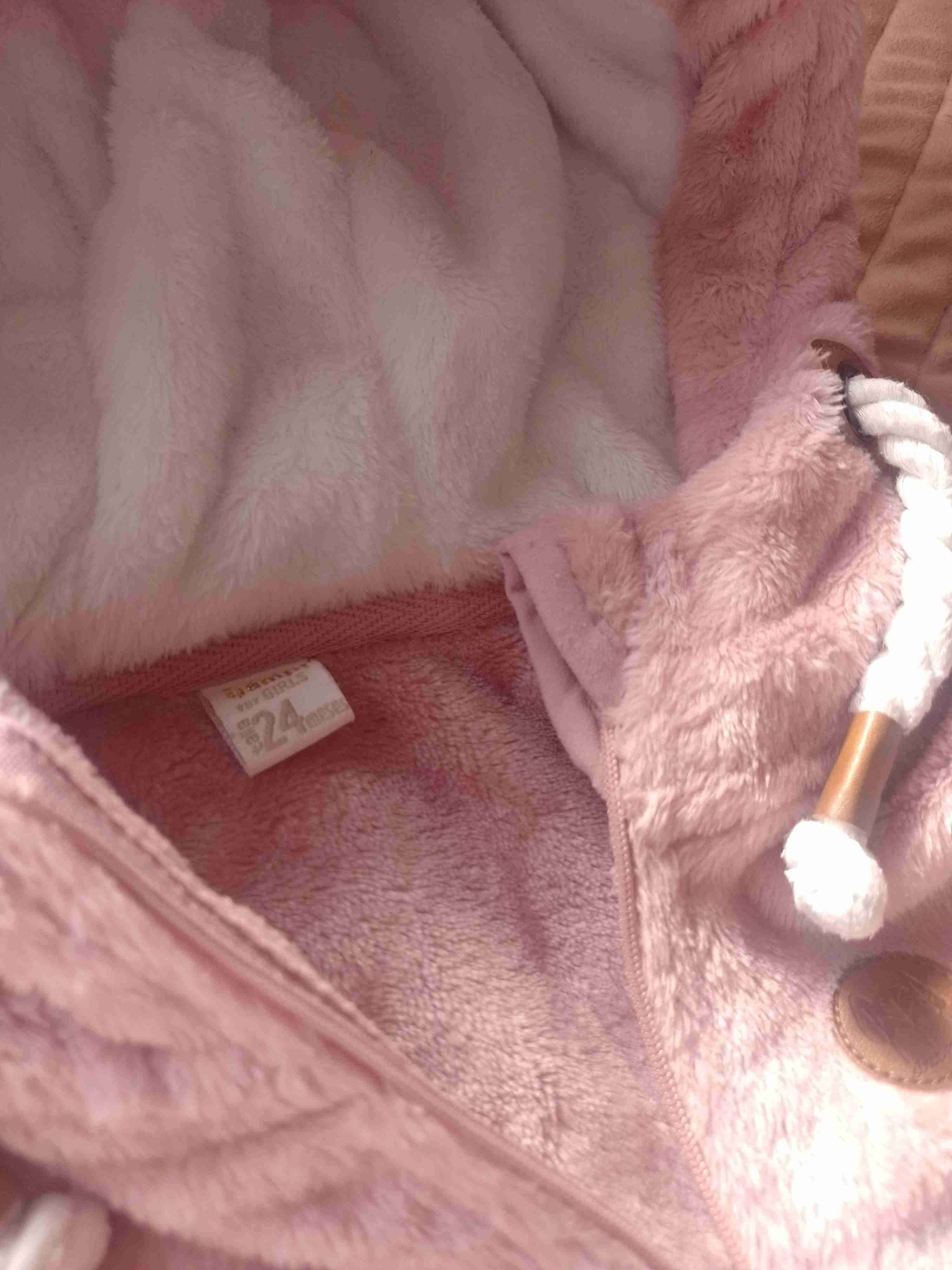 Chaqueta polar rosada para niña - miniatura 3