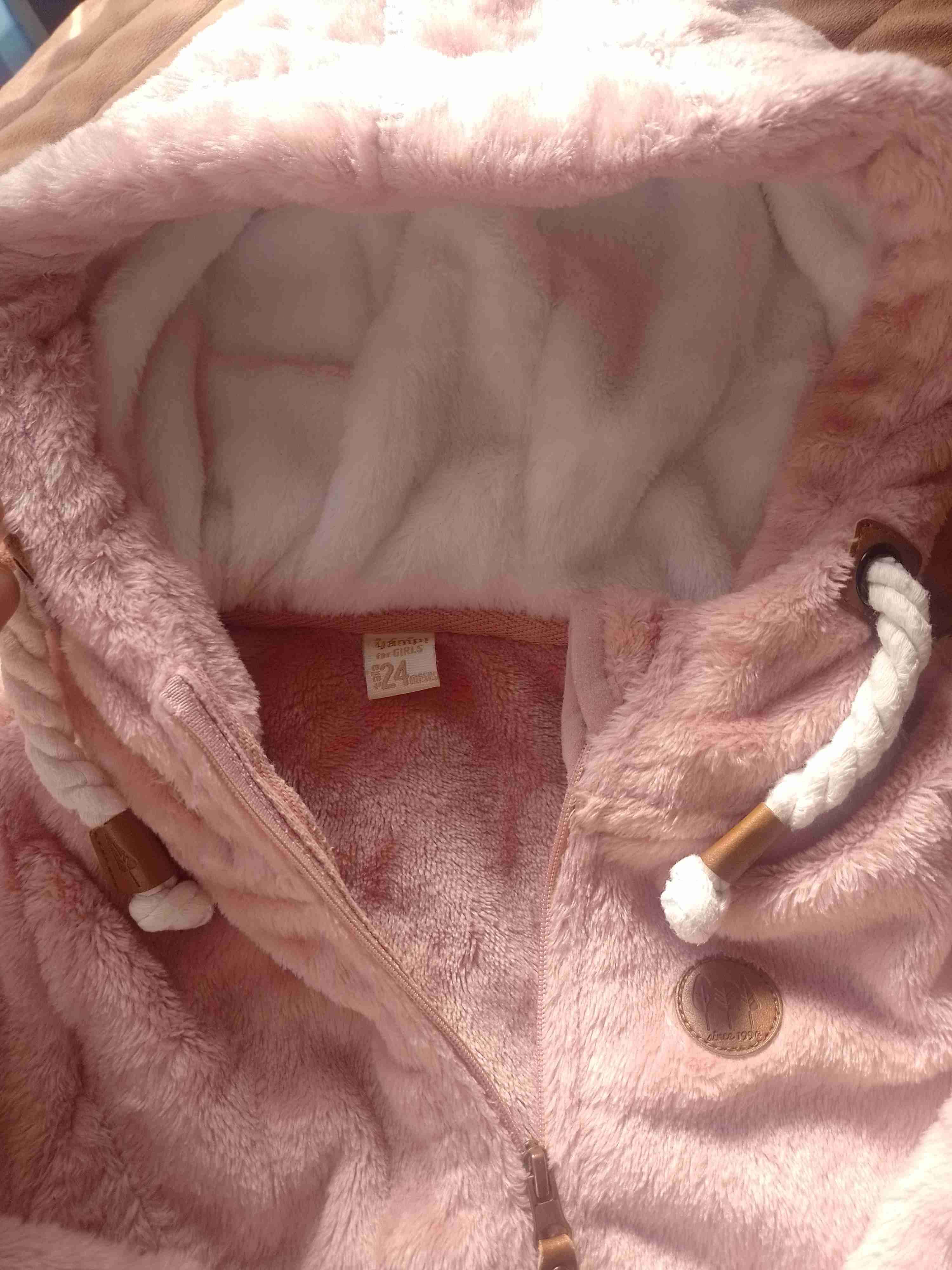 Chaqueta polar rosada para niña - miniatura 4