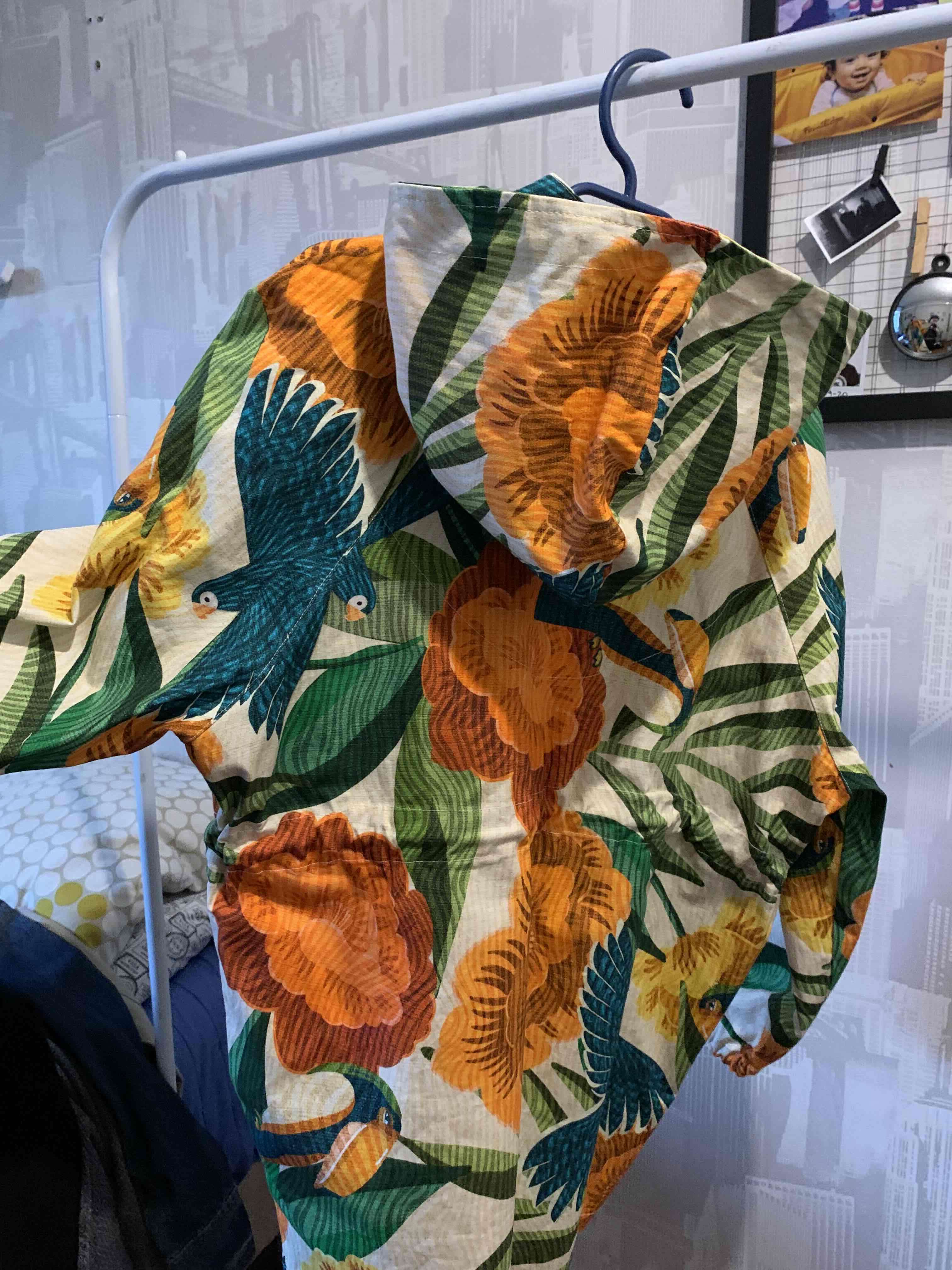 Parka impermeable con flores - miniatura 4