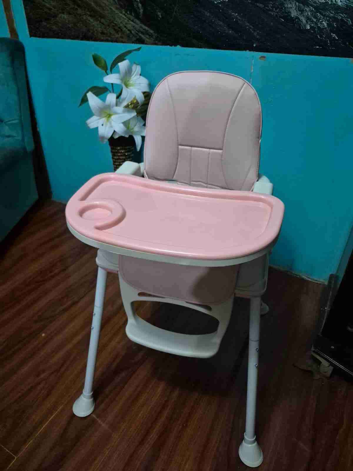 Silla de comer para bebé rosa - miniatura 2