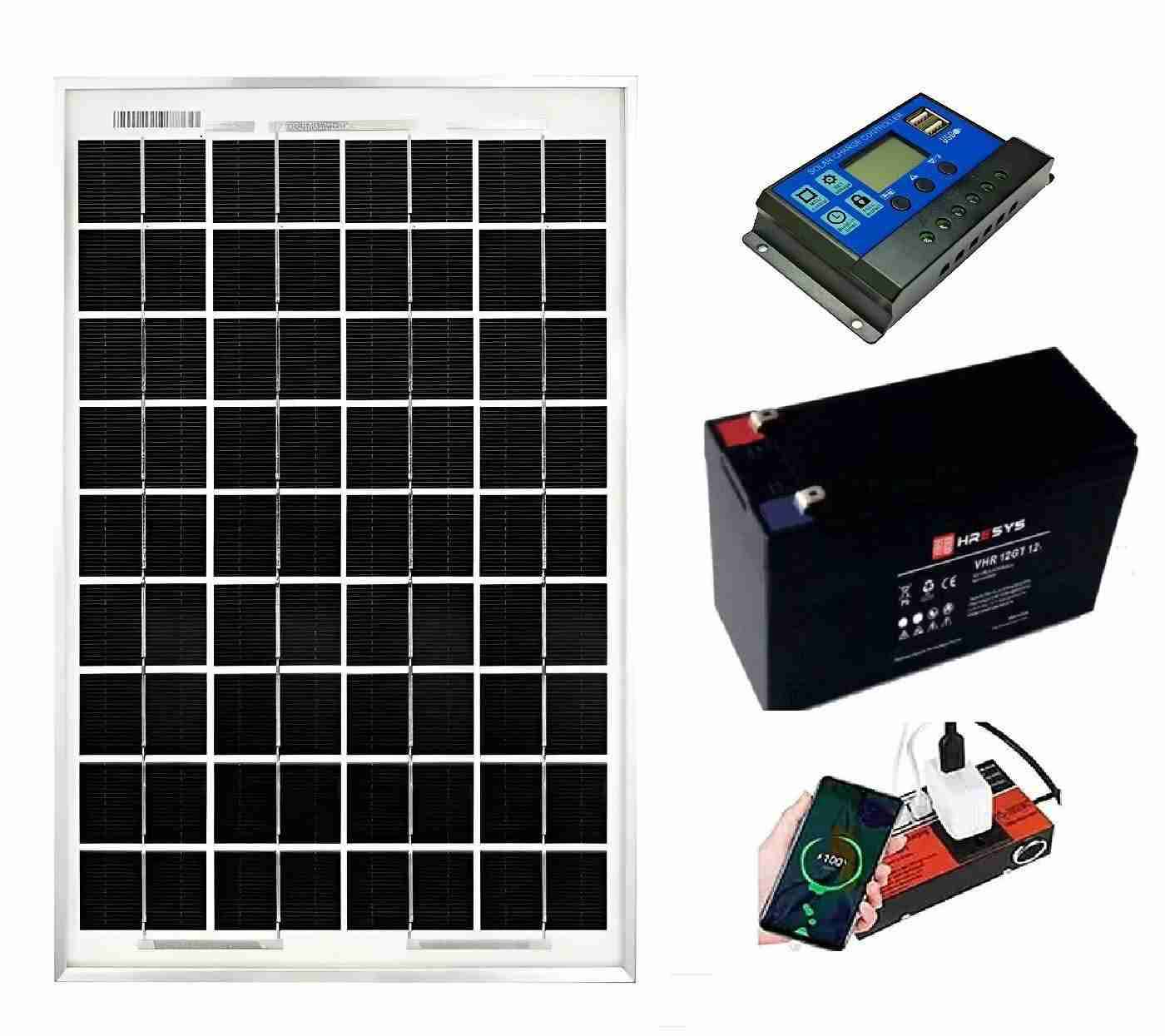 Mini Kit Solar 100W - 220V - 12V y 5V