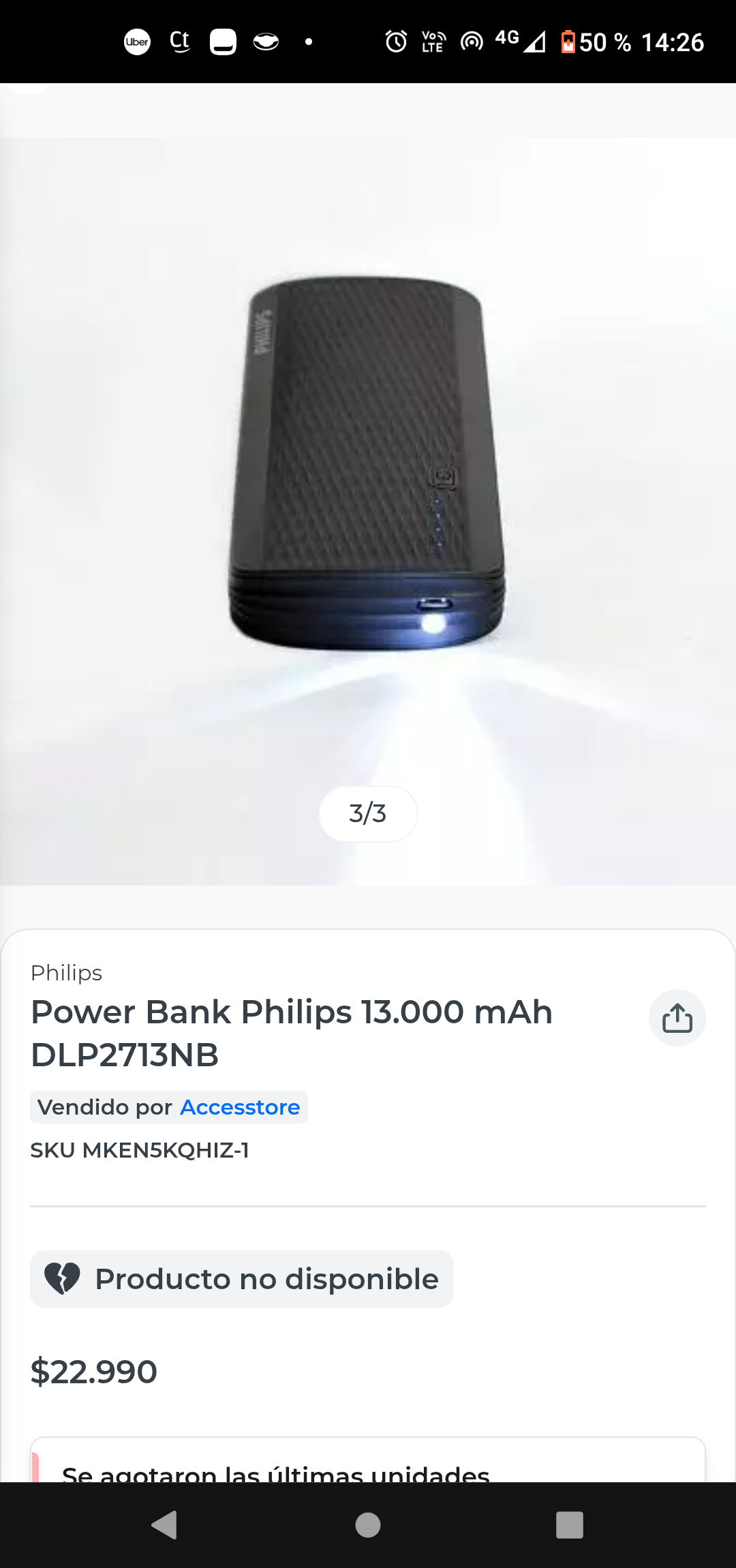 Cargador portátil Philips - miniatura 3