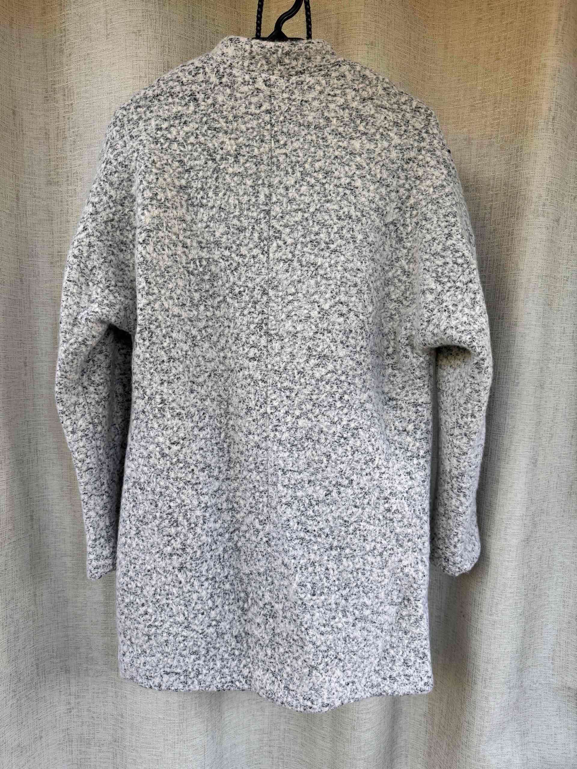 Abrigo gris jaspeado NUEVO H&M talla 40 - miniatura 6