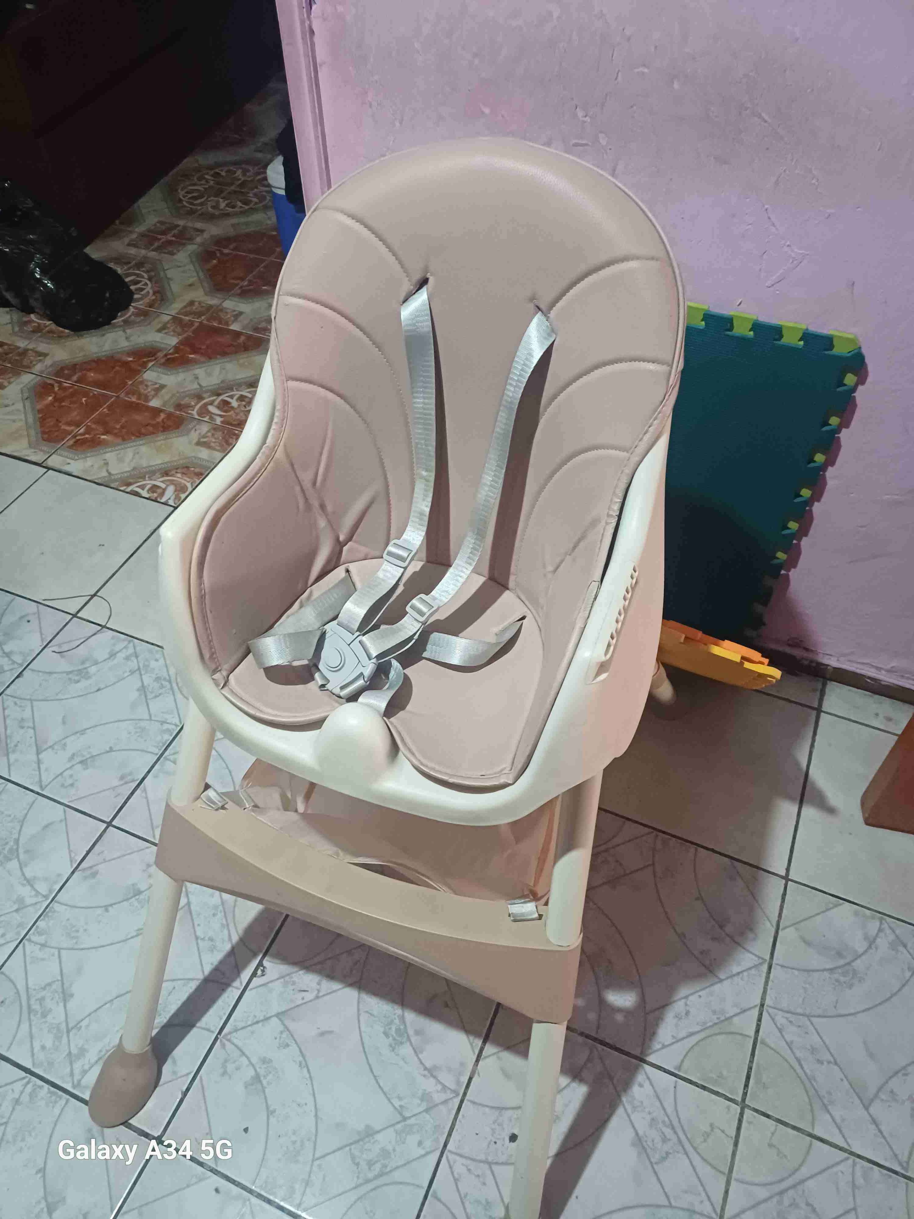 Silla de comer para bebé beige - miniatura 2