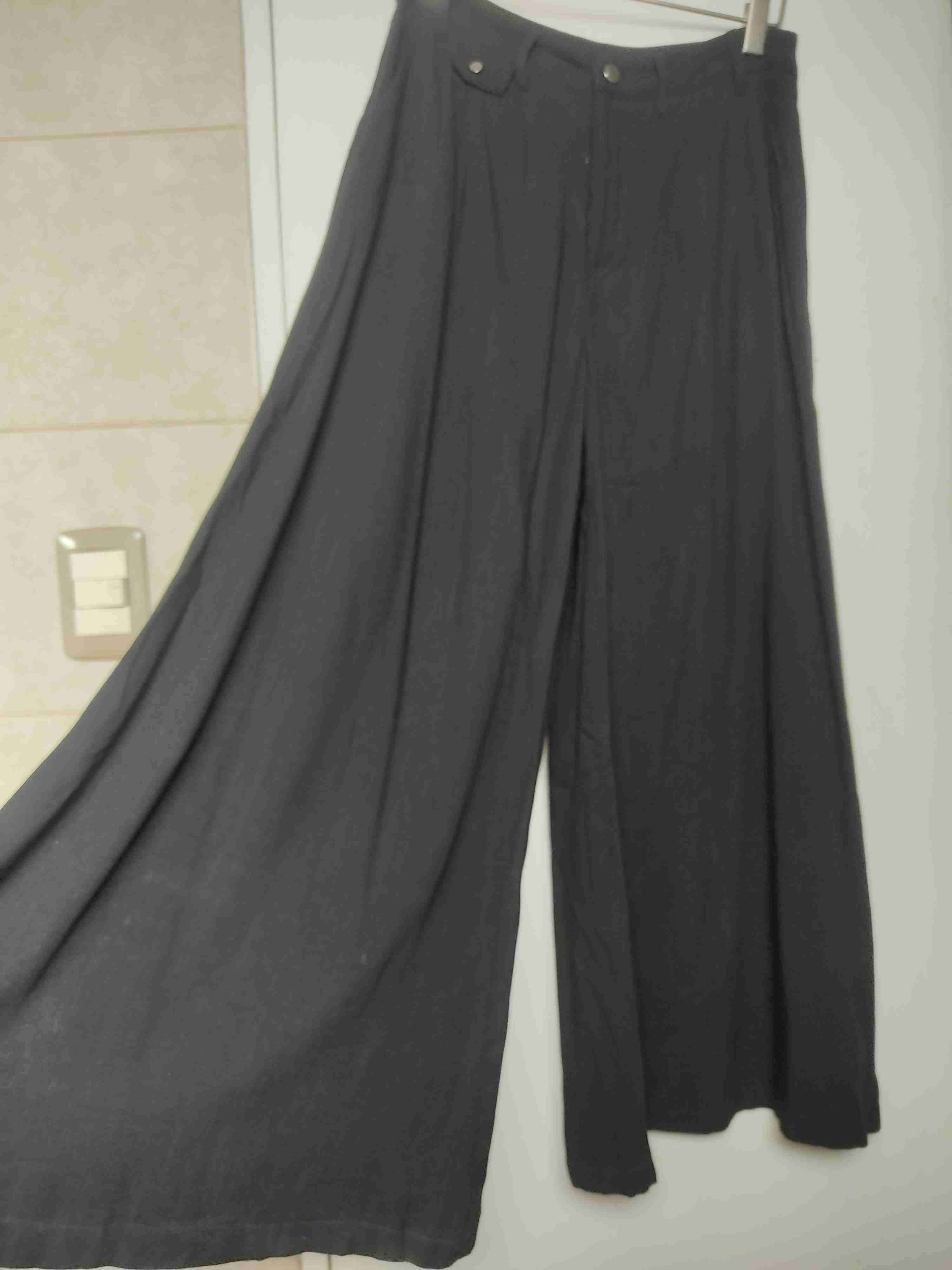 Pantalones anchos negros mujer - 2