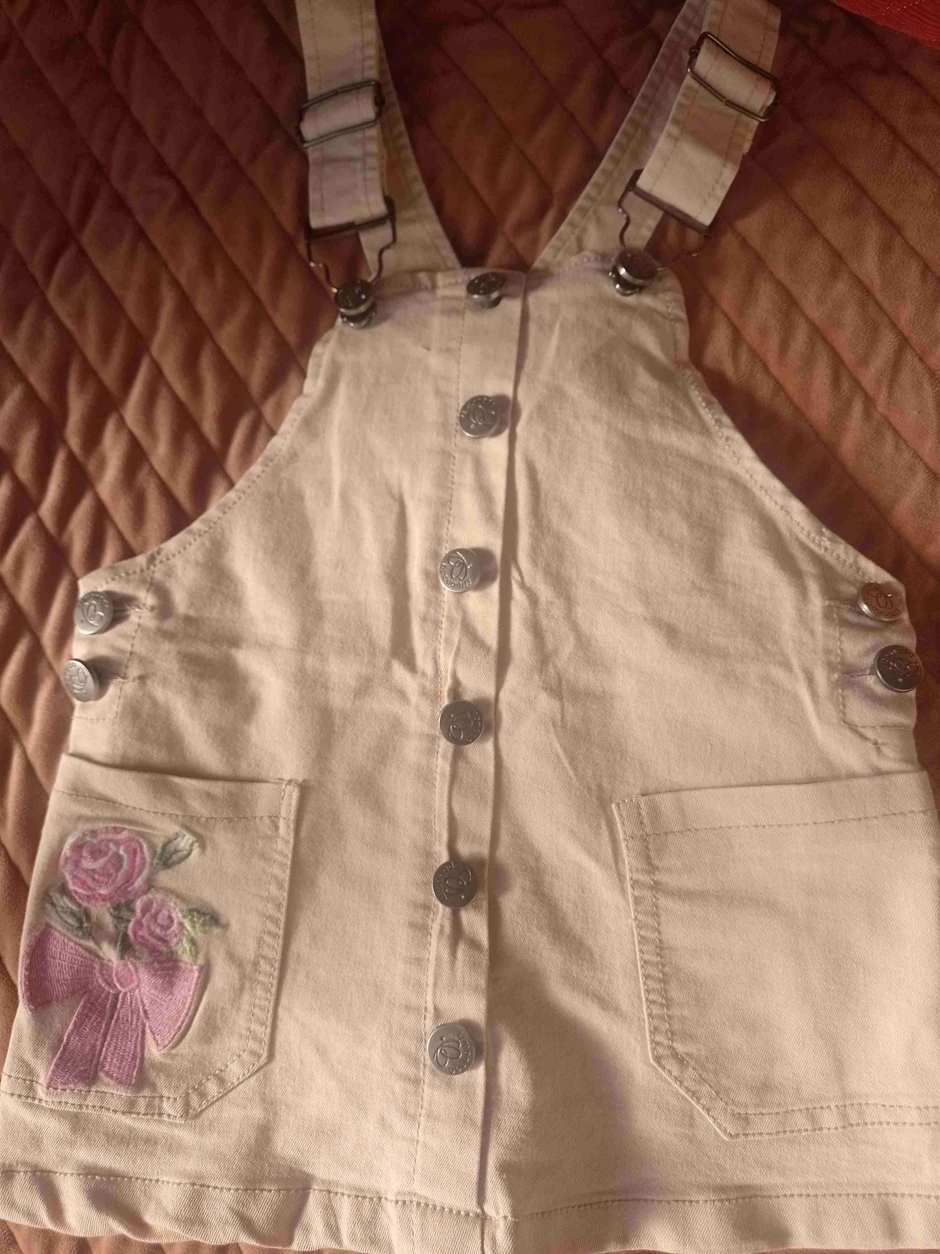 Jardinera color crema con bordado - miniatura 1