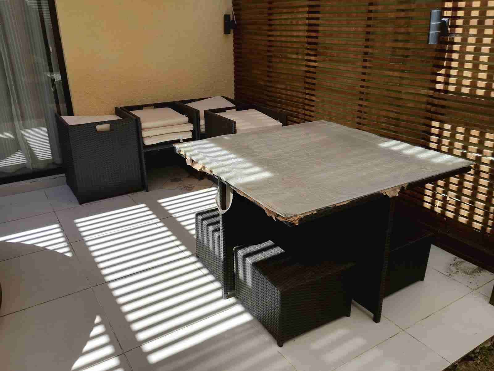 Terraza de exterior tipo ratán 8 personas - miniatura 2