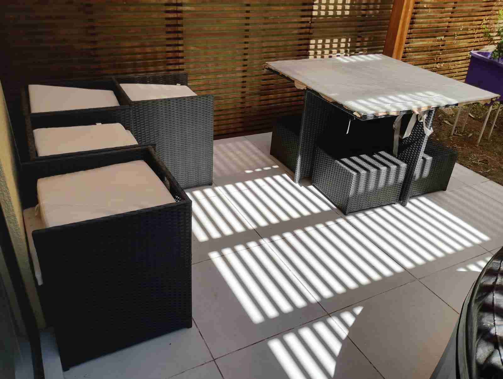 Terraza de exterior tipo ratán 8 personas - miniatura 3