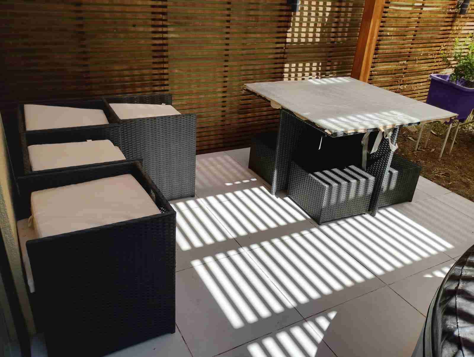 Terraza de exterior tipo ratán 8 personas - miniatura 4