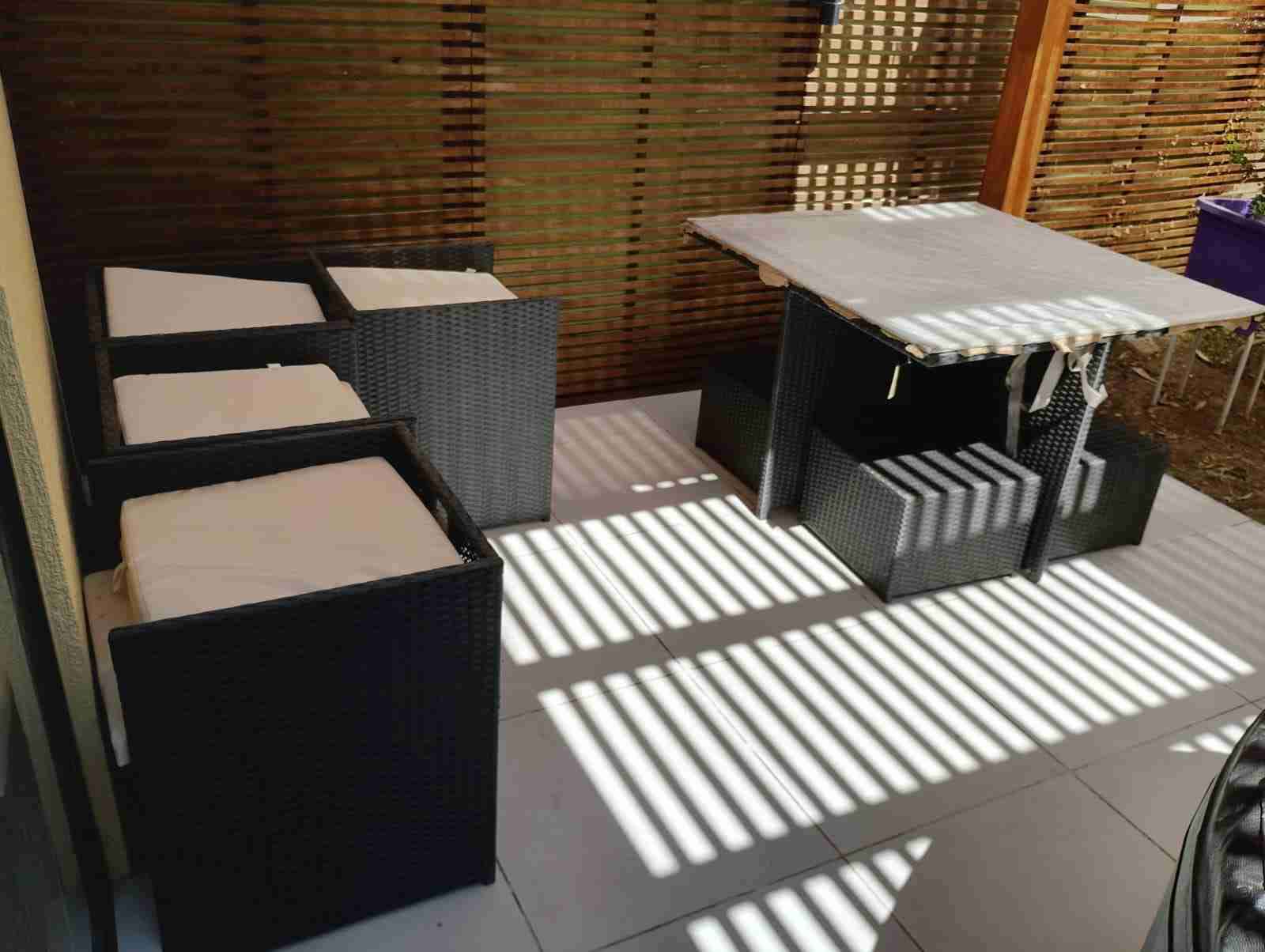 Terraza de exterior tipo ratán 8 personas - miniatura 5