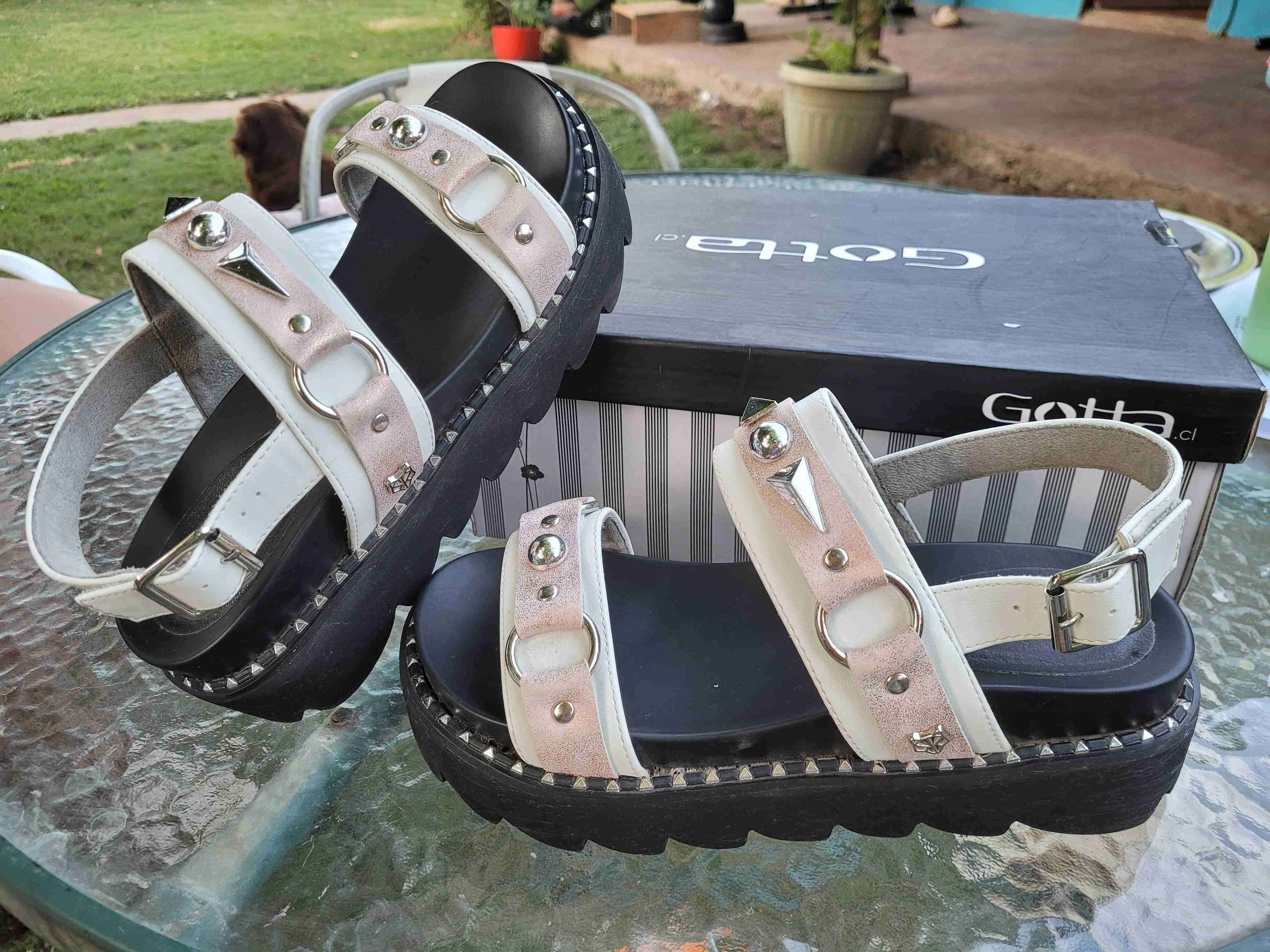 Sandalias plataforma blancas - 3