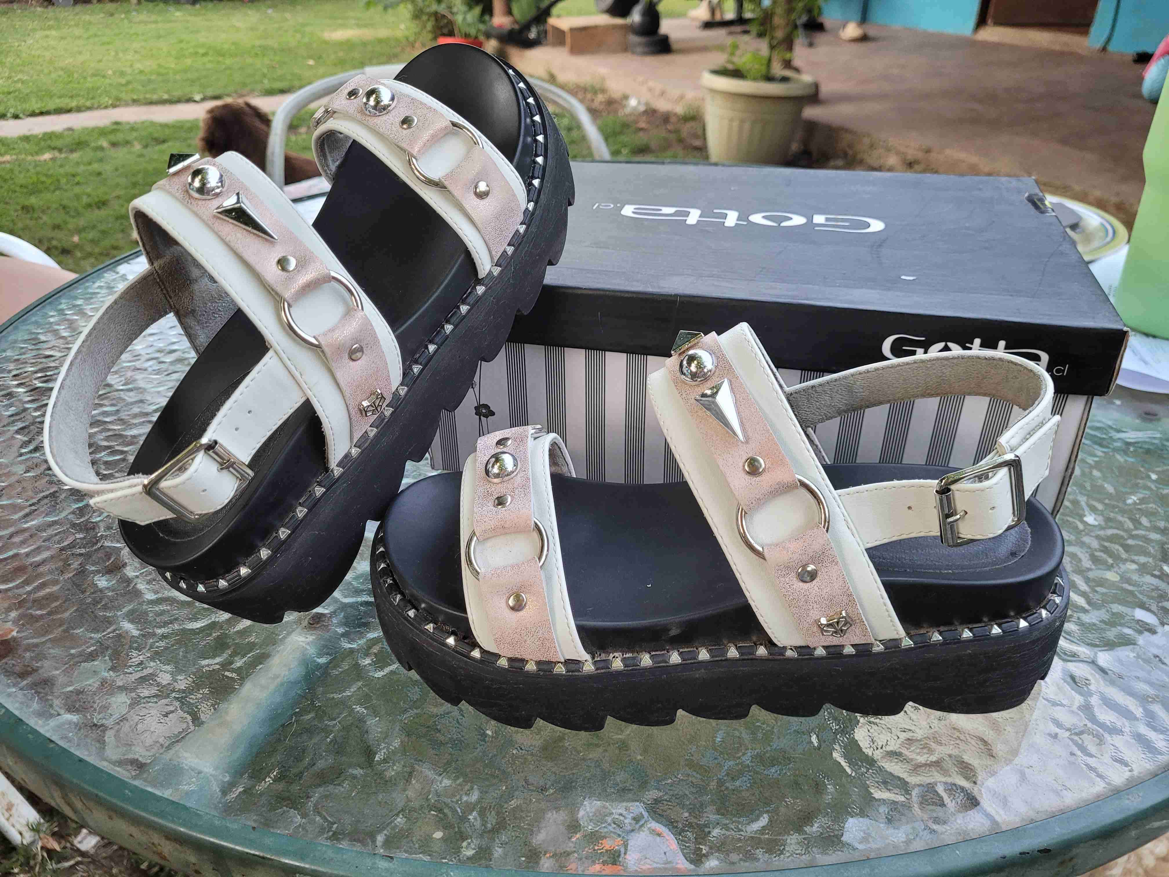 Sandalias plataforma blancas - 4