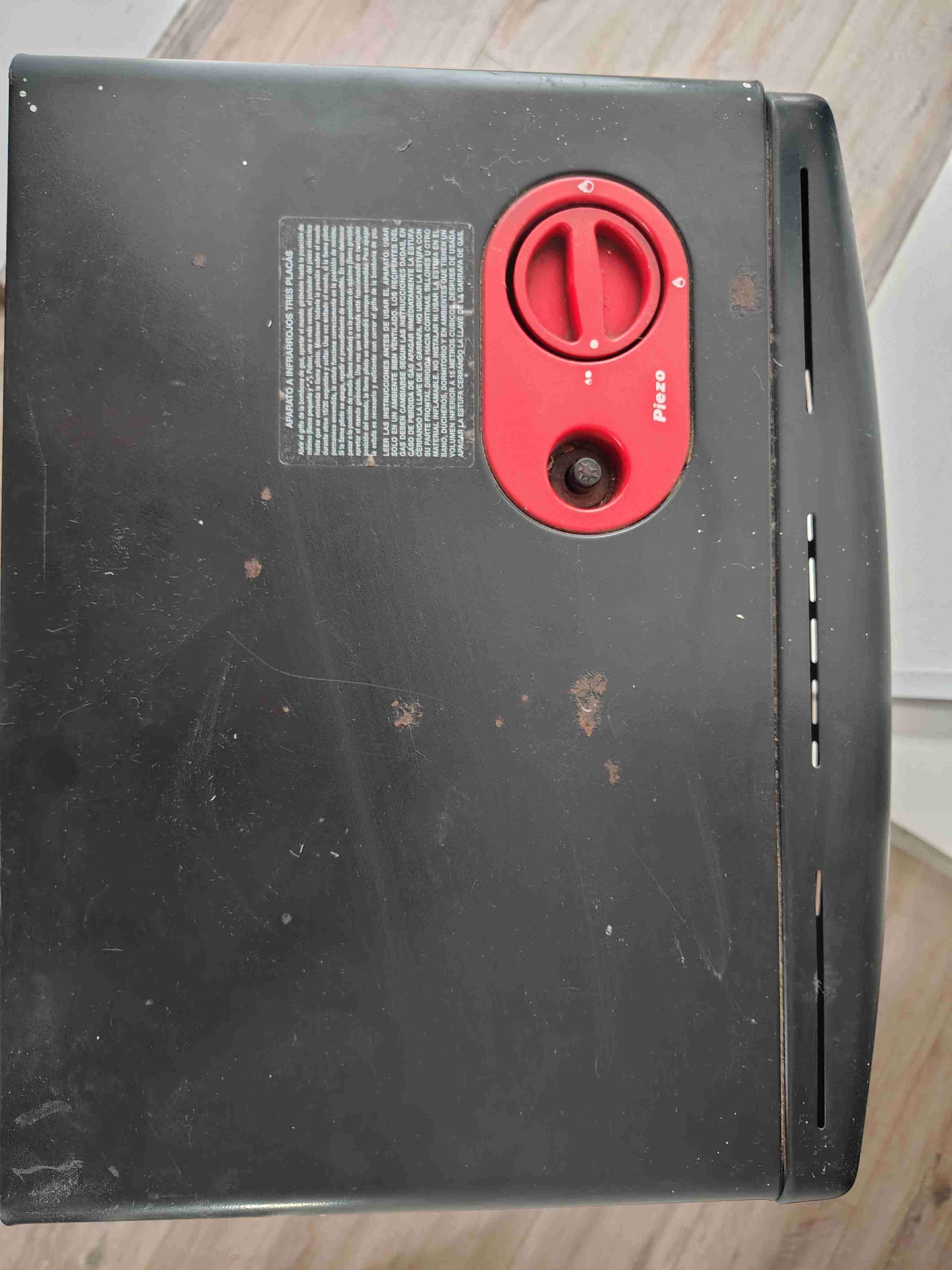 Estufa a gas Bartolini negra - miniatura 4