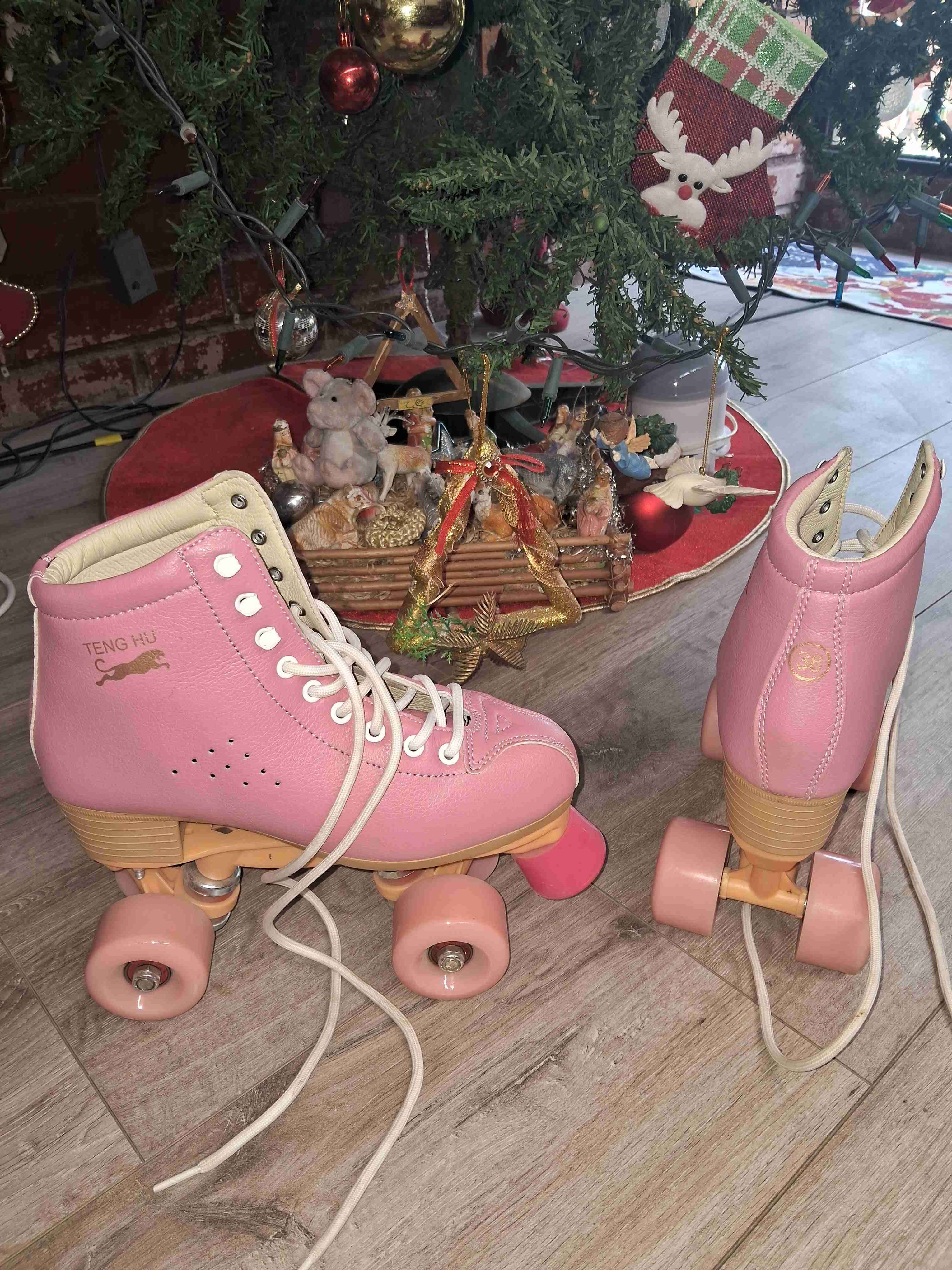 Patines de 4 ruedas rosados