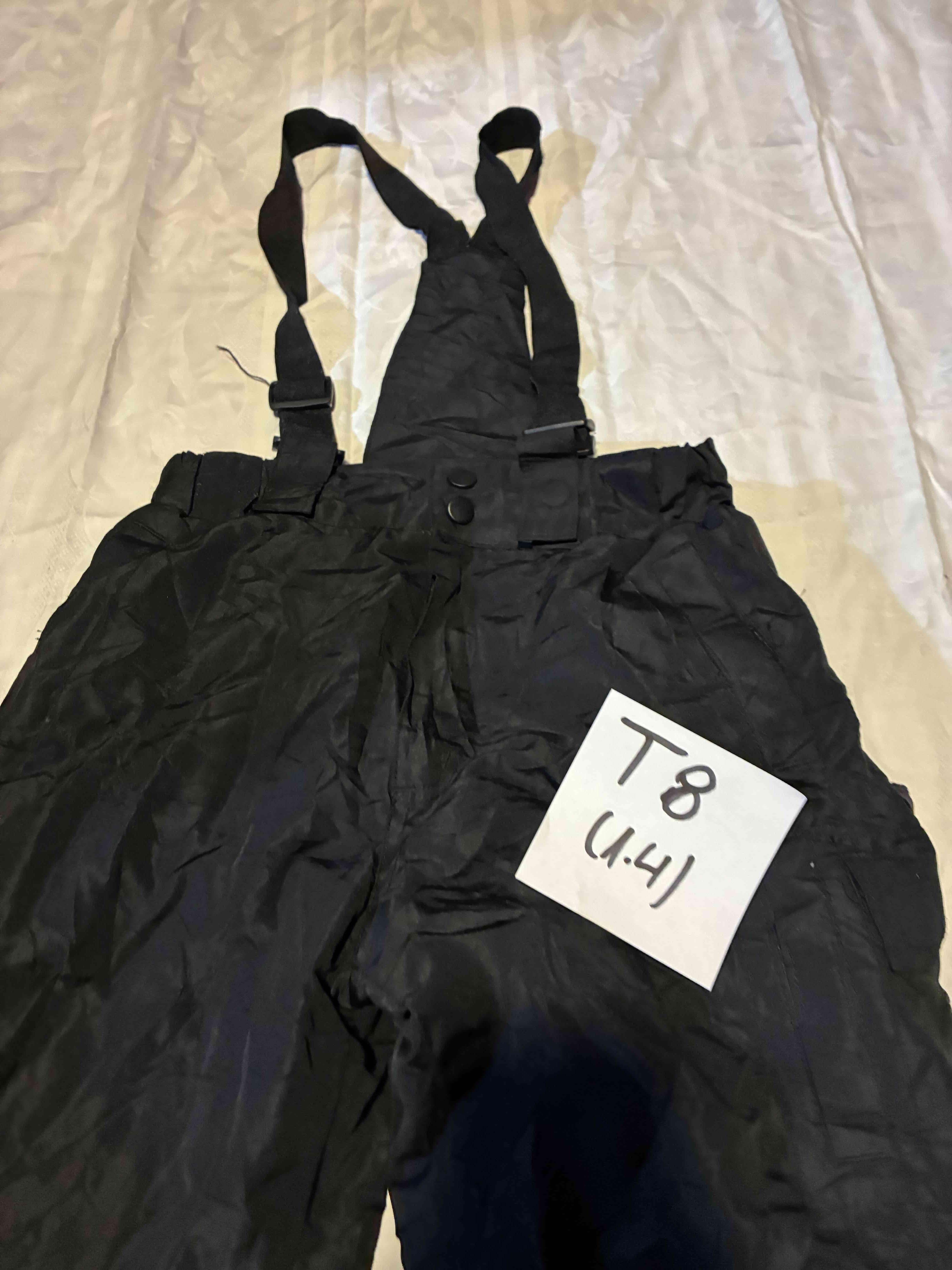 Pantalones negros con tirantes nieve talla 8 - miniatura 1