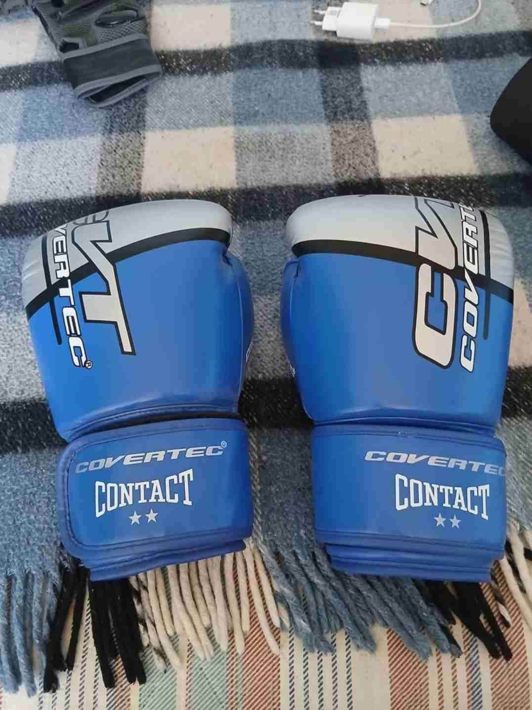 Guantes de boxeo azules Contact - miniatura 1