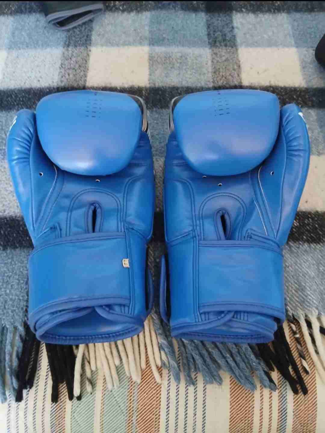 Guantes de boxeo azules Contact - miniatura 2