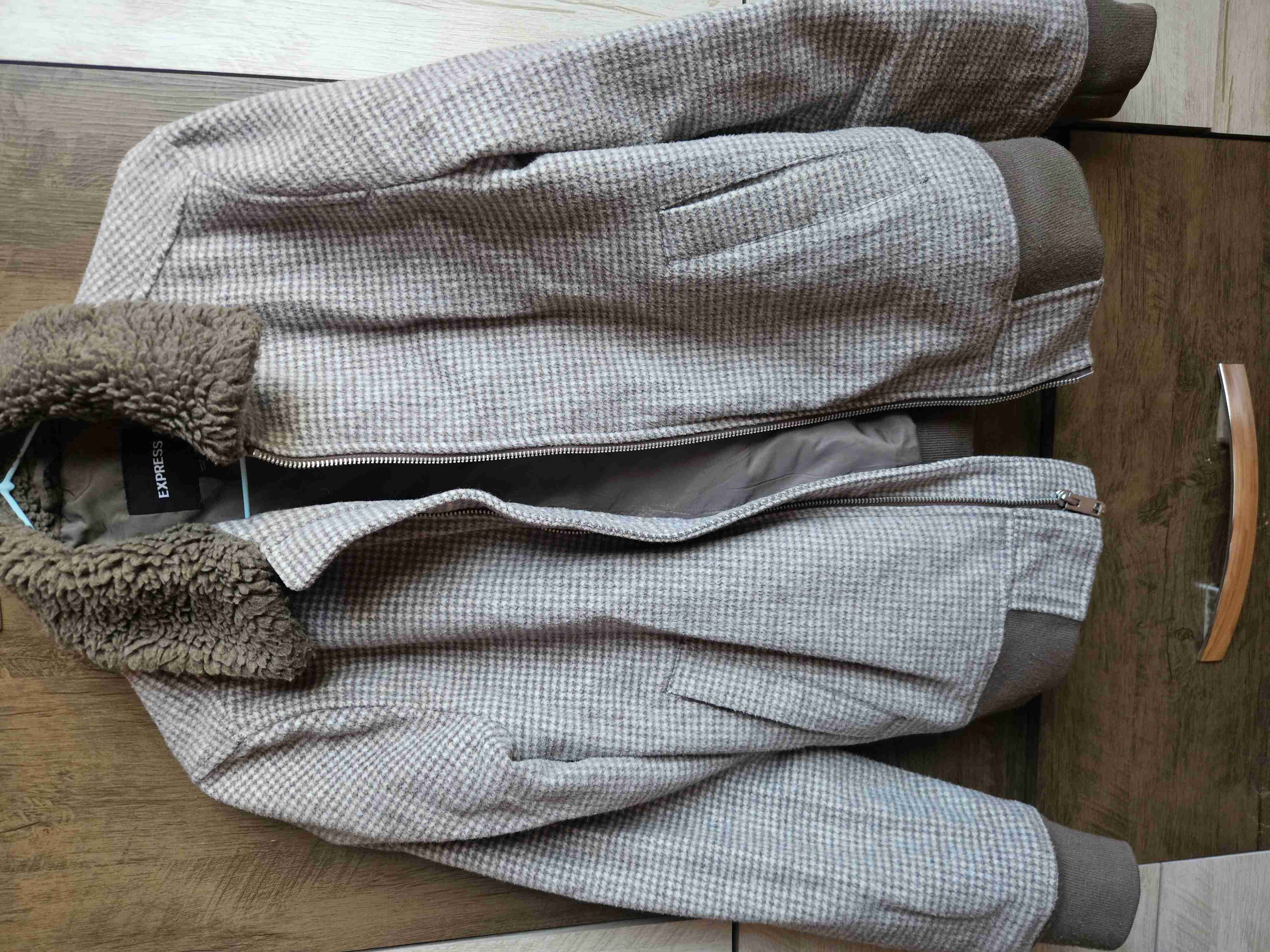 Chaqueta de lana con cuello de borrego - miniatura 2