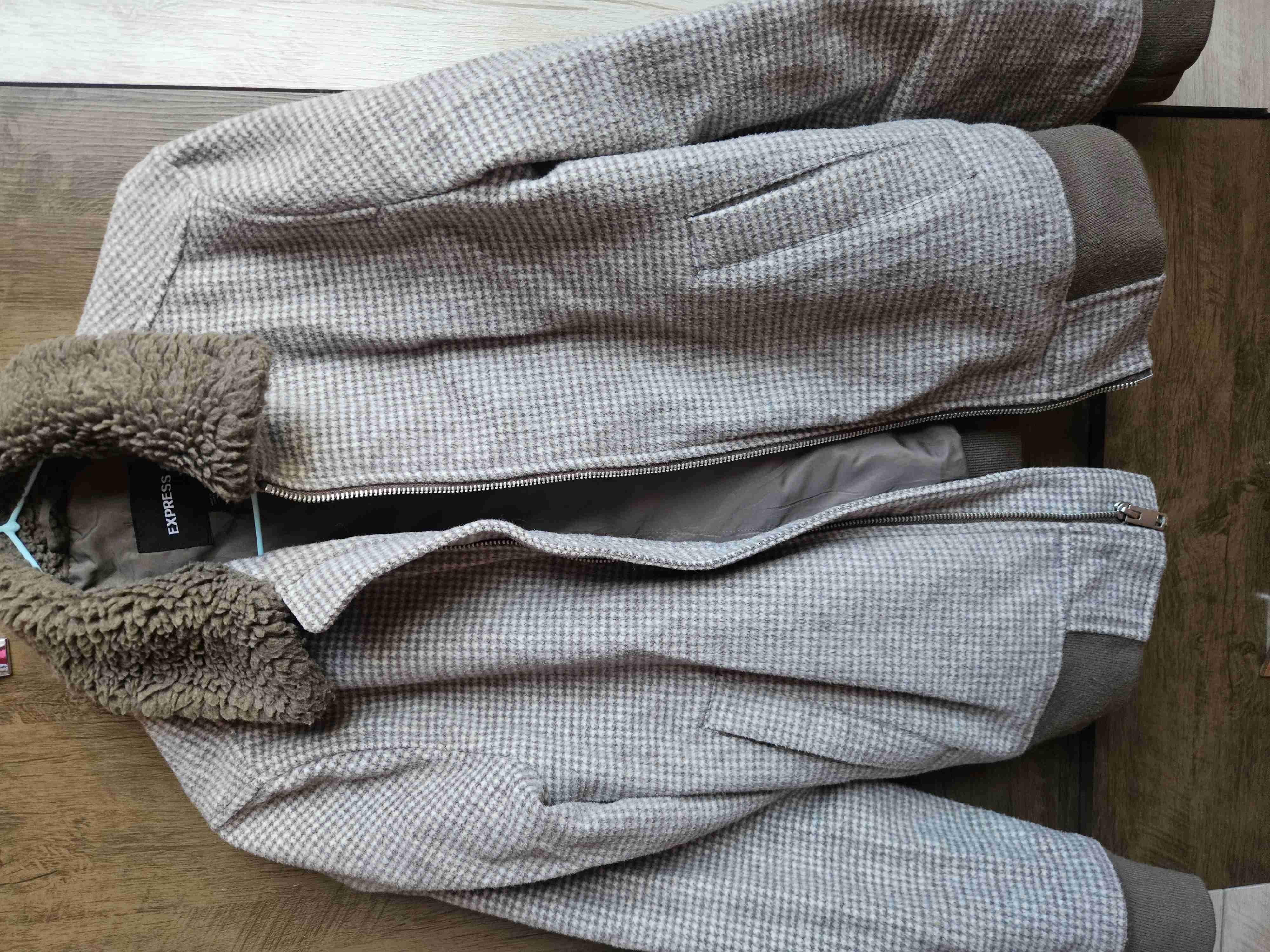 Chaqueta de lana con cuello de borrego - miniatura 5