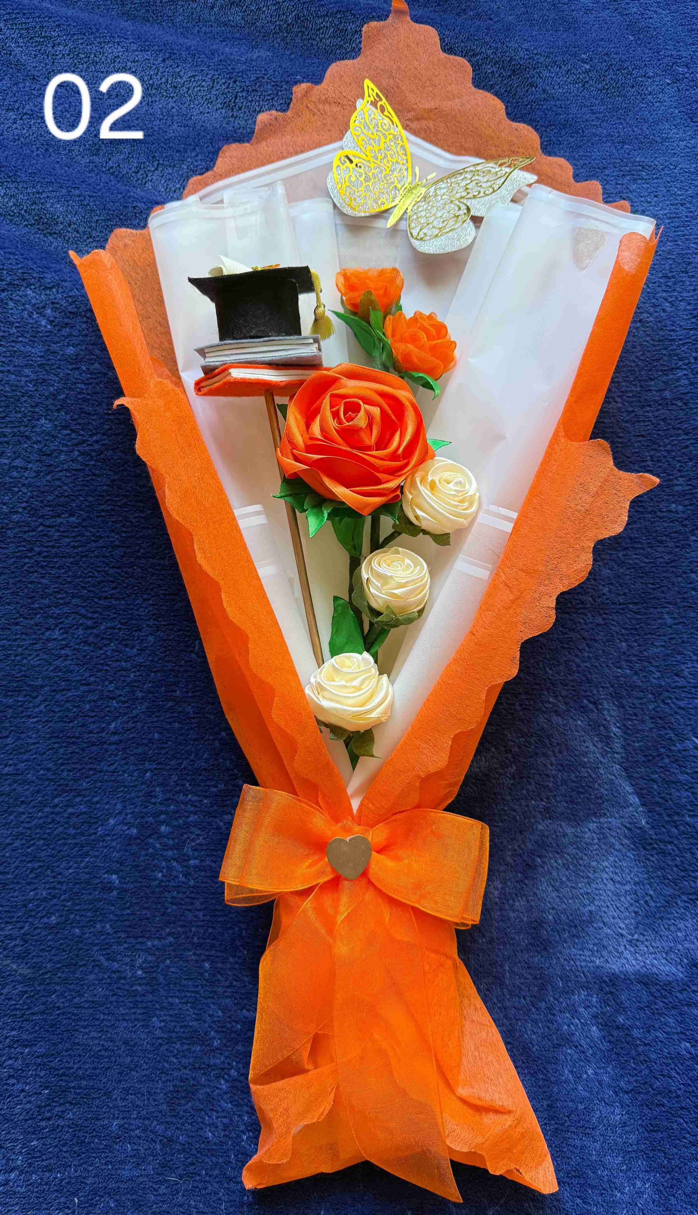 Ramo de flores artificiales cintas - miniatura 5